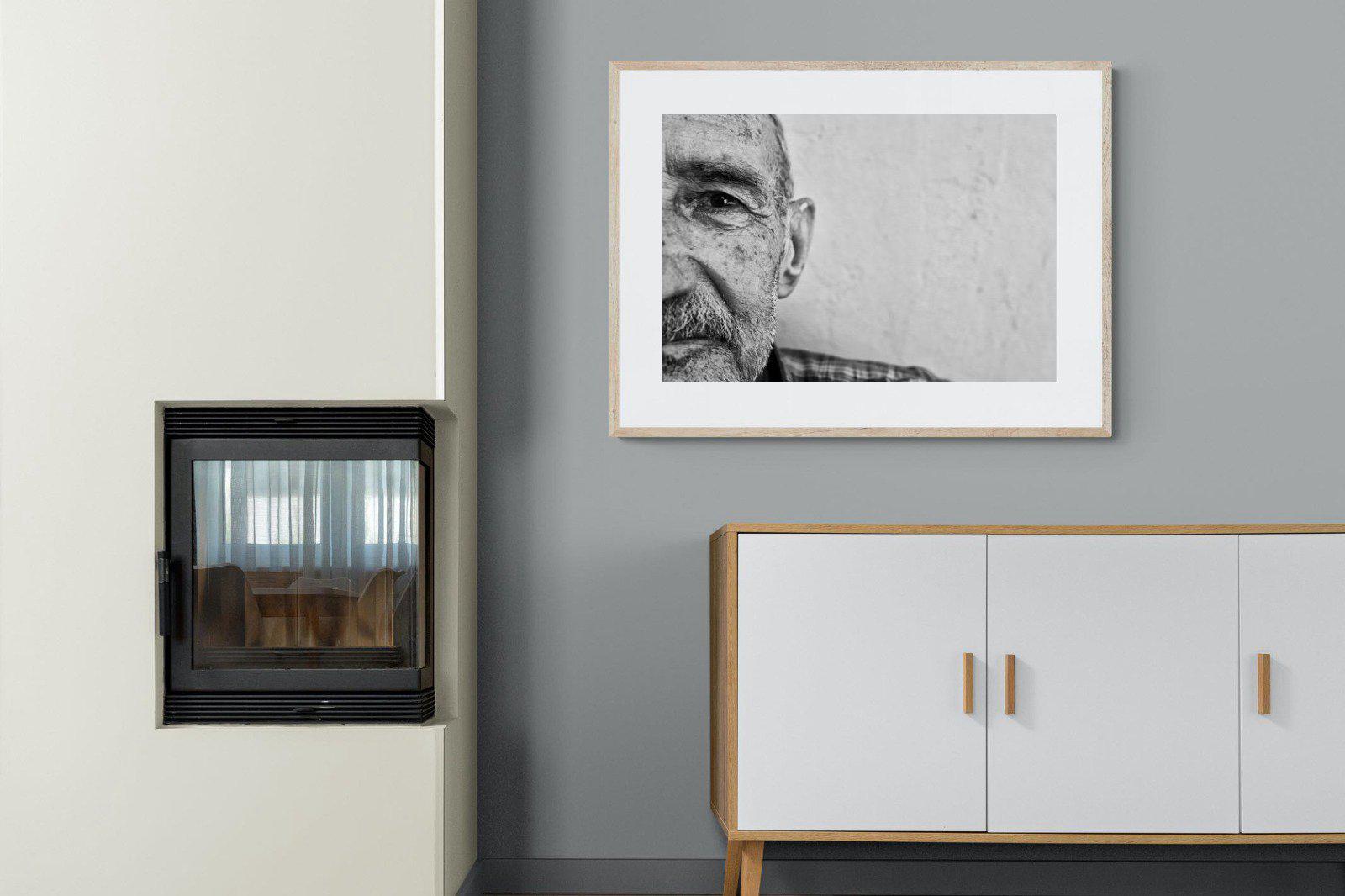 Wise Old Man-Wall_Art-100 x 75cm-Framed Print-Wood-Pixalot