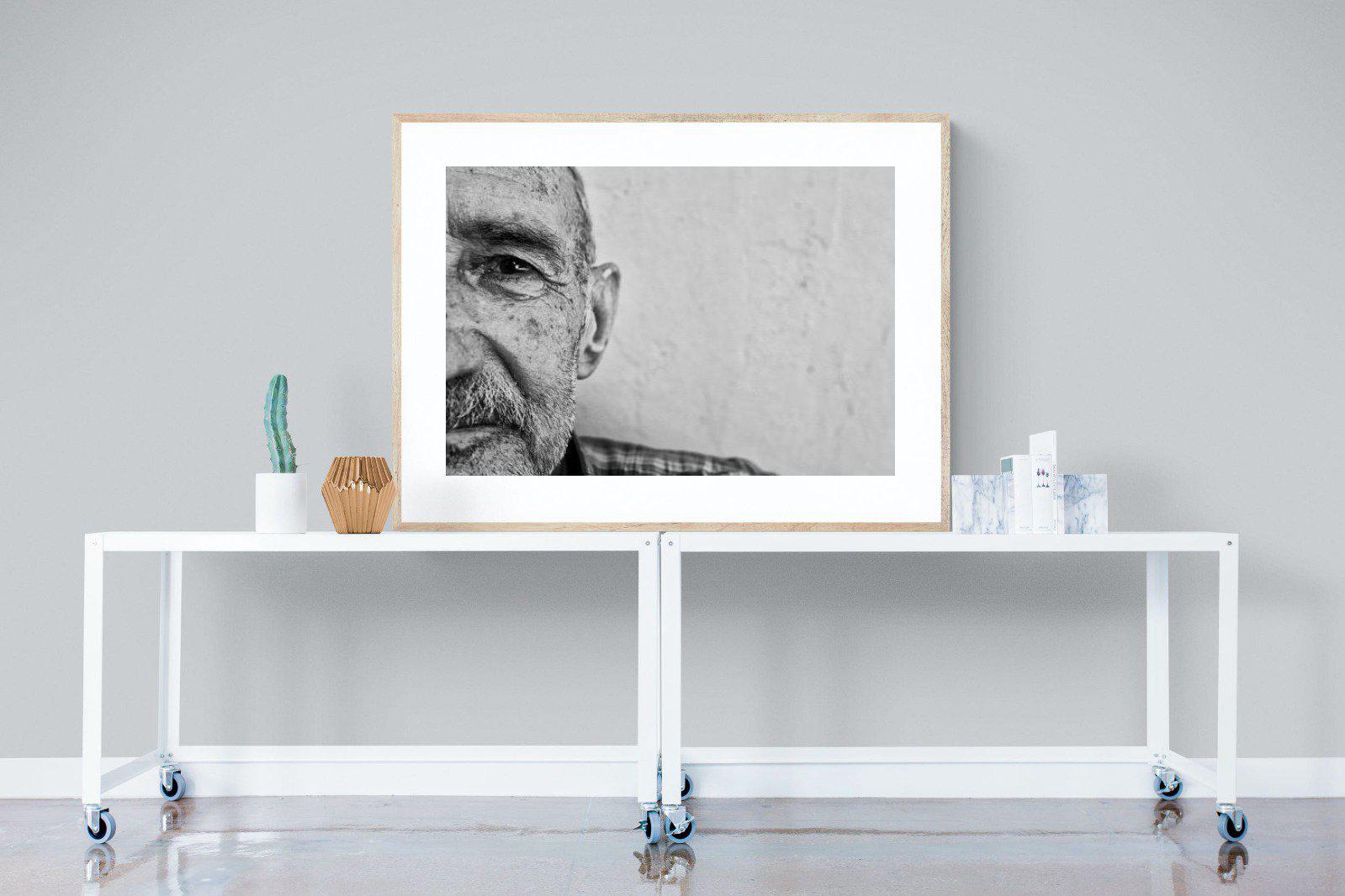 Wise Old Man-Wall_Art-120 x 90cm-Framed Print-Wood-Pixalot