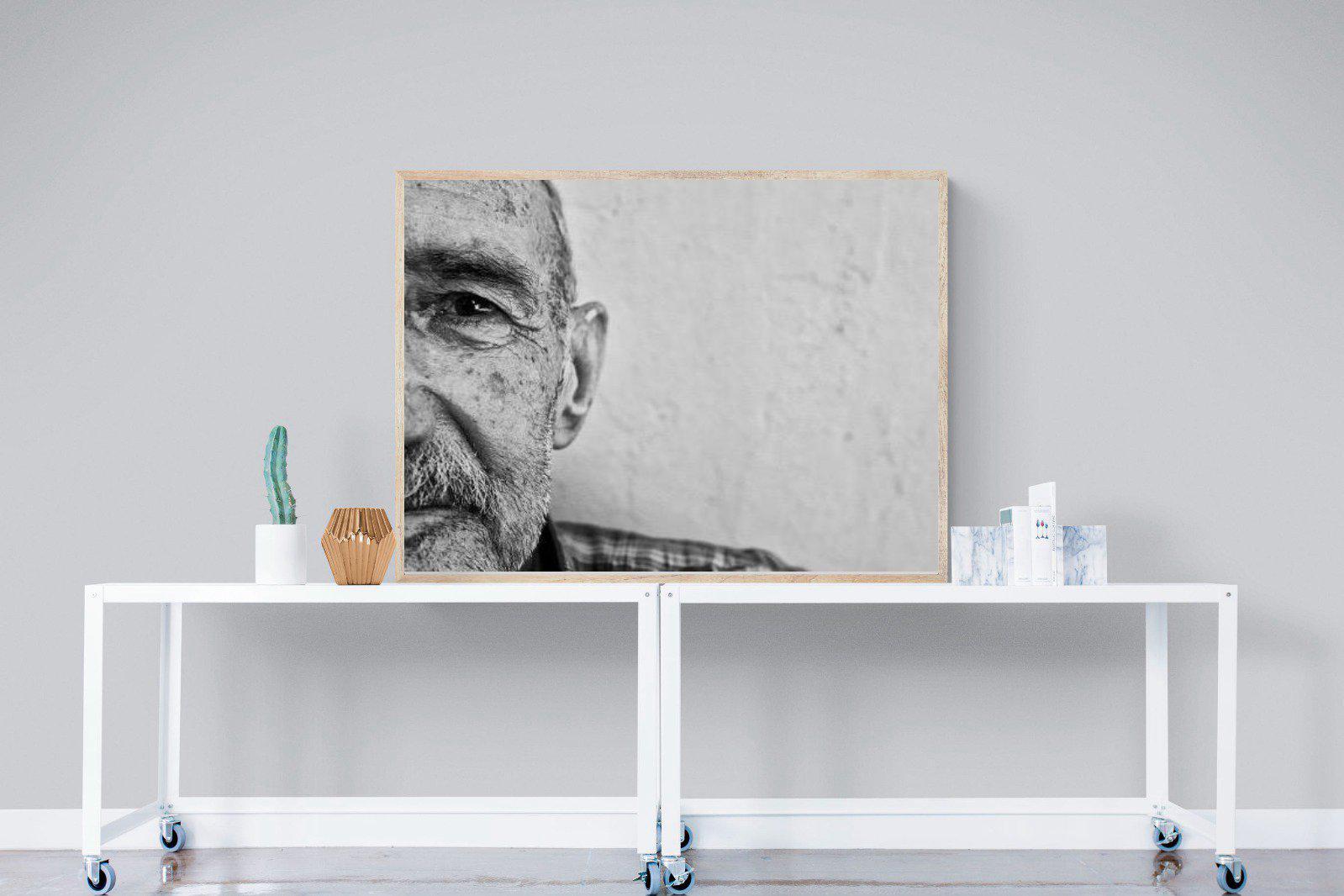 Wise Old Man-Wall_Art-120 x 90cm-Mounted Canvas-Wood-Pixalot