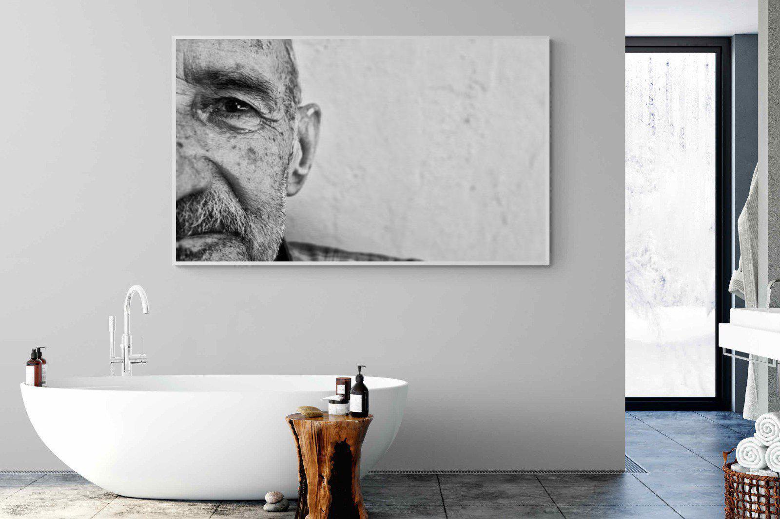 Wise Old Man-Wall_Art-180 x 110cm-Mounted Canvas-White-Pixalot