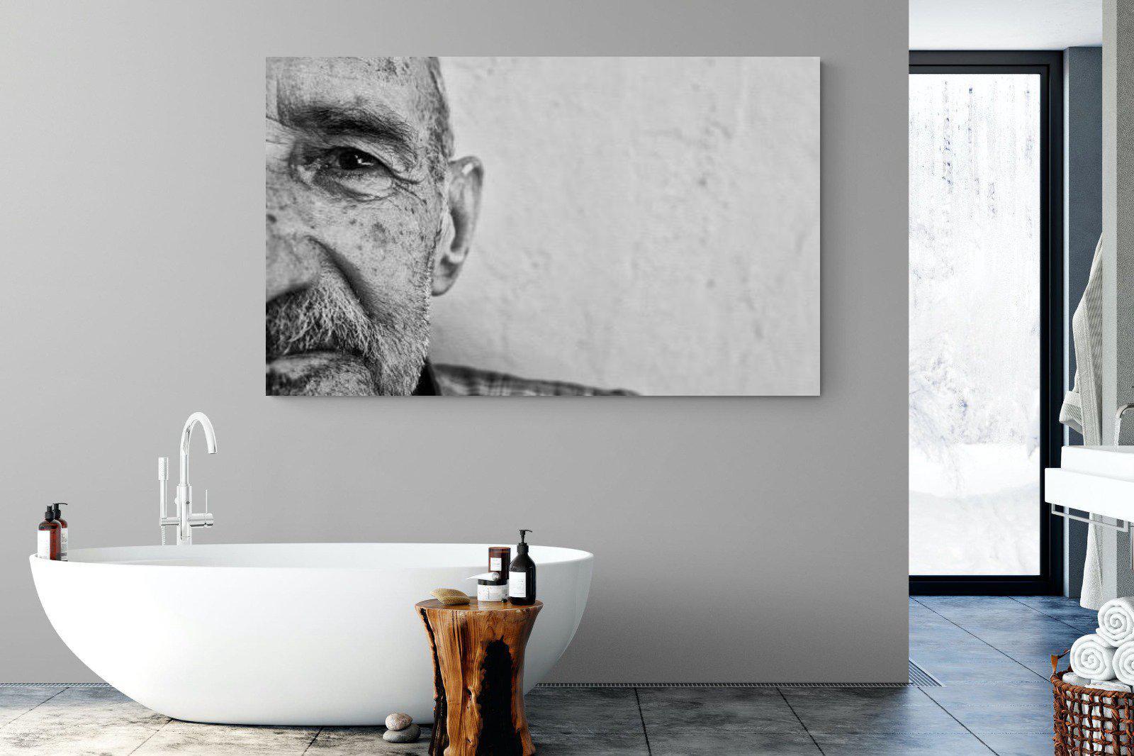 Wise Old Man-Wall_Art-180 x 110cm-Mounted Canvas-No Frame-Pixalot