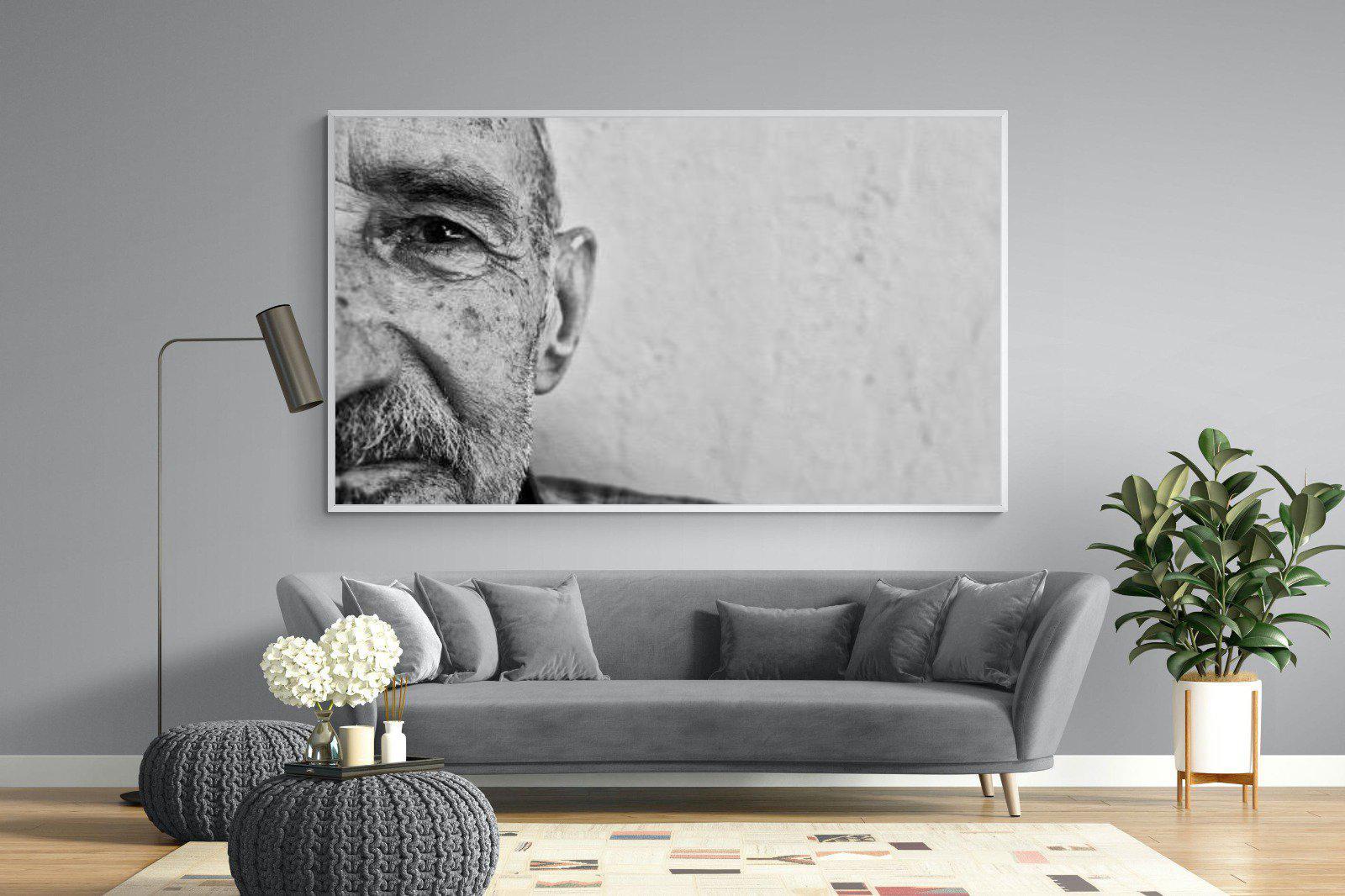 Wise Old Man-Wall_Art-220 x 130cm-Mounted Canvas-White-Pixalot