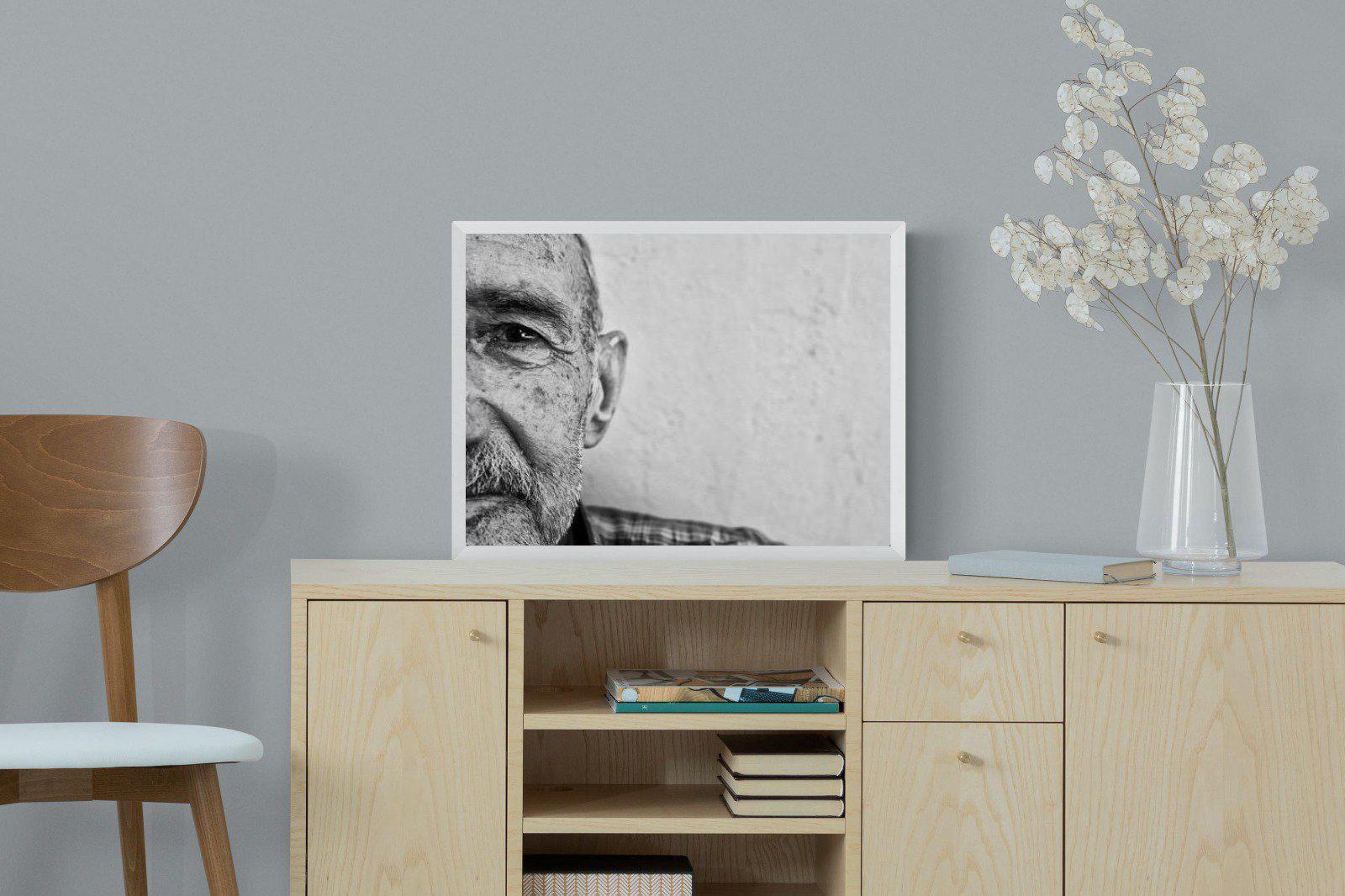 Wise Old Man-Wall_Art-60 x 45cm-Mounted Canvas-White-Pixalot