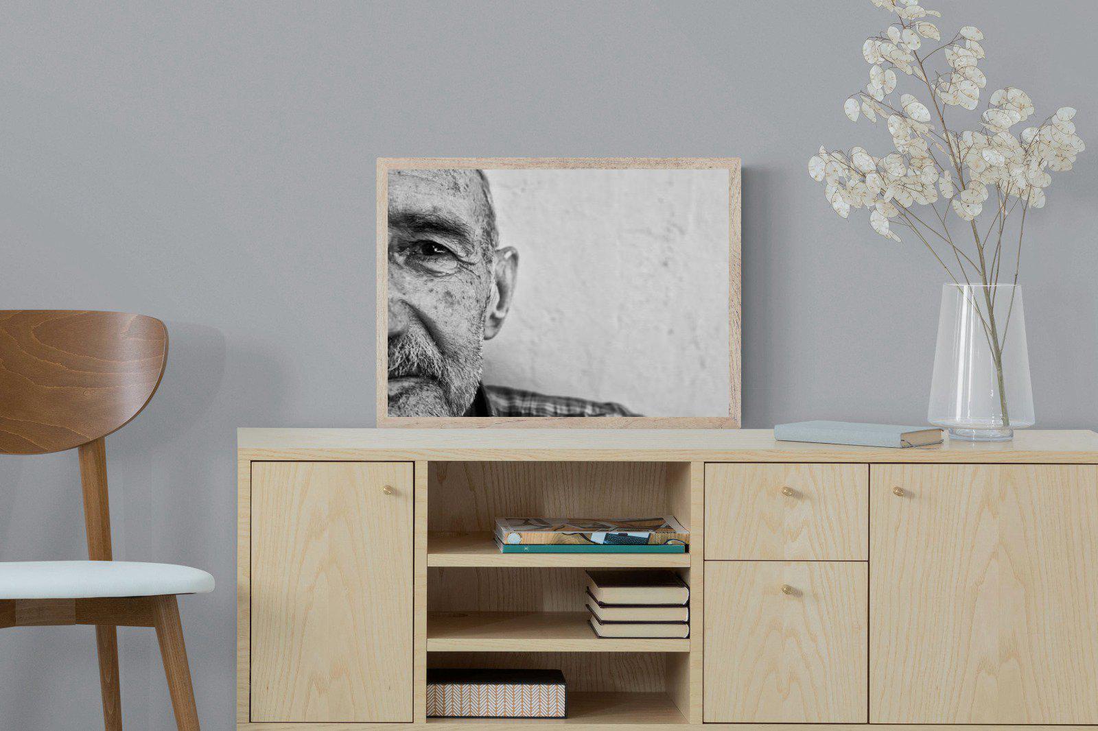 Wise Old Man-Wall_Art-60 x 45cm-Mounted Canvas-Wood-Pixalot