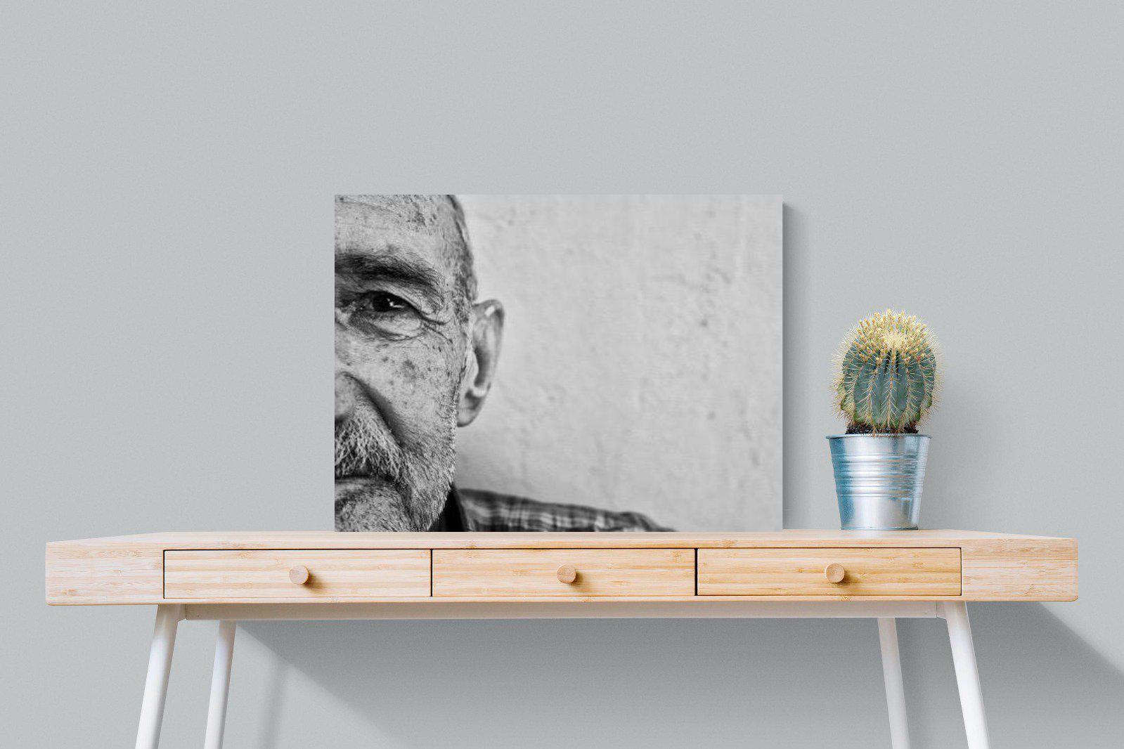 Wise Old Man-Wall_Art-80 x 60cm-Mounted Canvas-No Frame-Pixalot