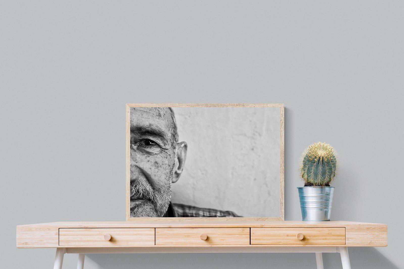 Wise Old Man-Wall_Art-80 x 60cm-Mounted Canvas-Wood-Pixalot