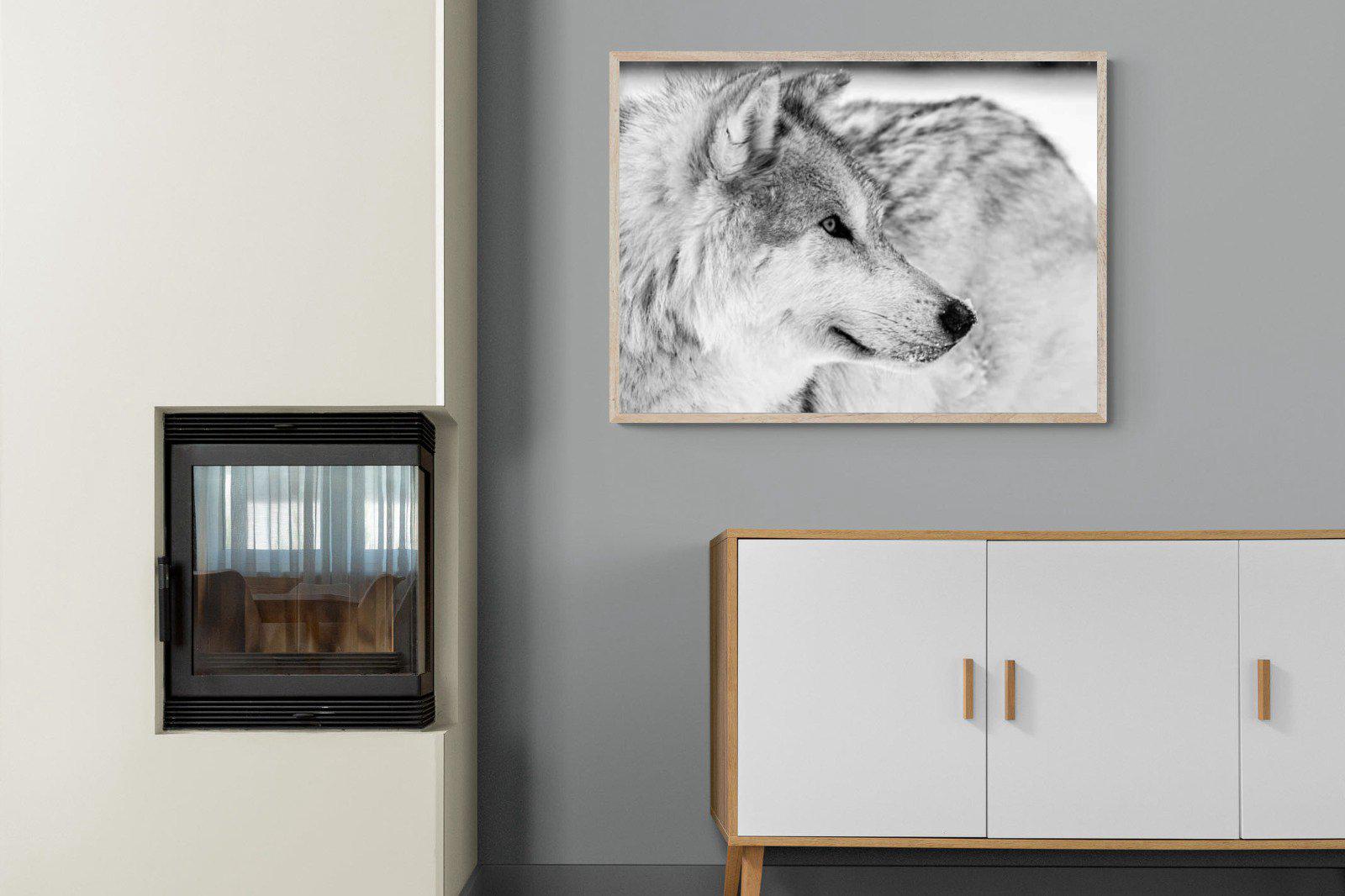 Wolf-Wall_Art-100 x 75cm-Mounted Canvas-Wood-Pixalot
