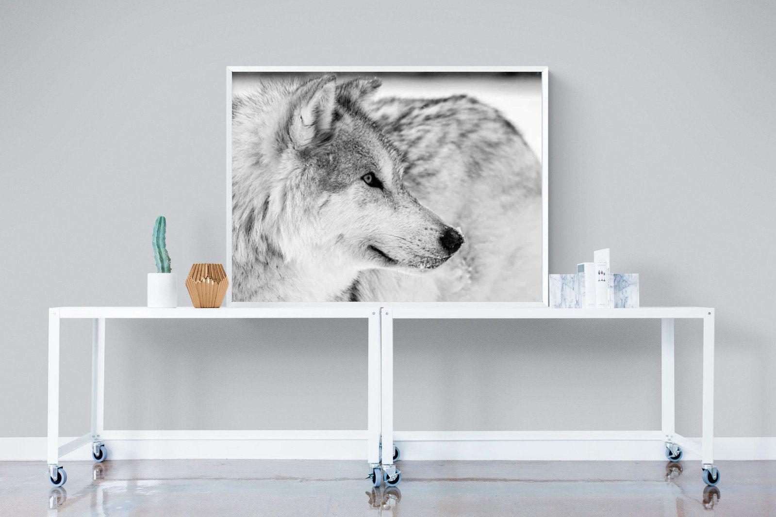 Wolf-Wall_Art-120 x 90cm-Mounted Canvas-White-Pixalot