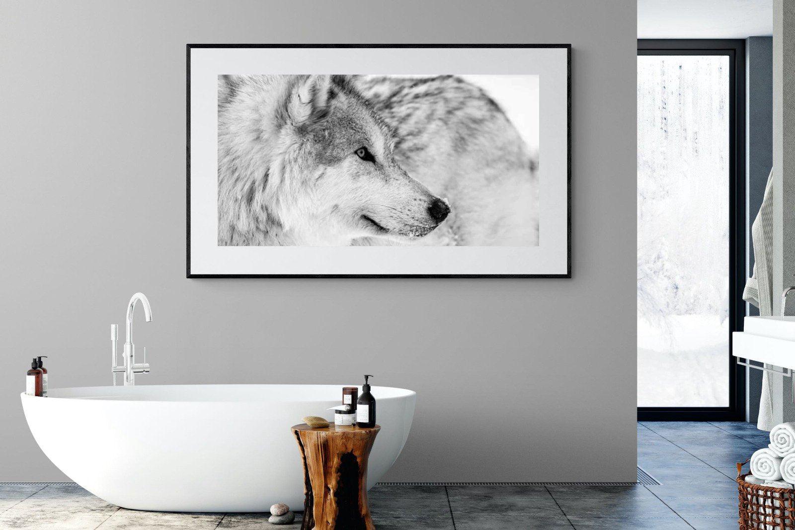 Wolf-Wall_Art-180 x 110cm-Framed Print-Black-Pixalot