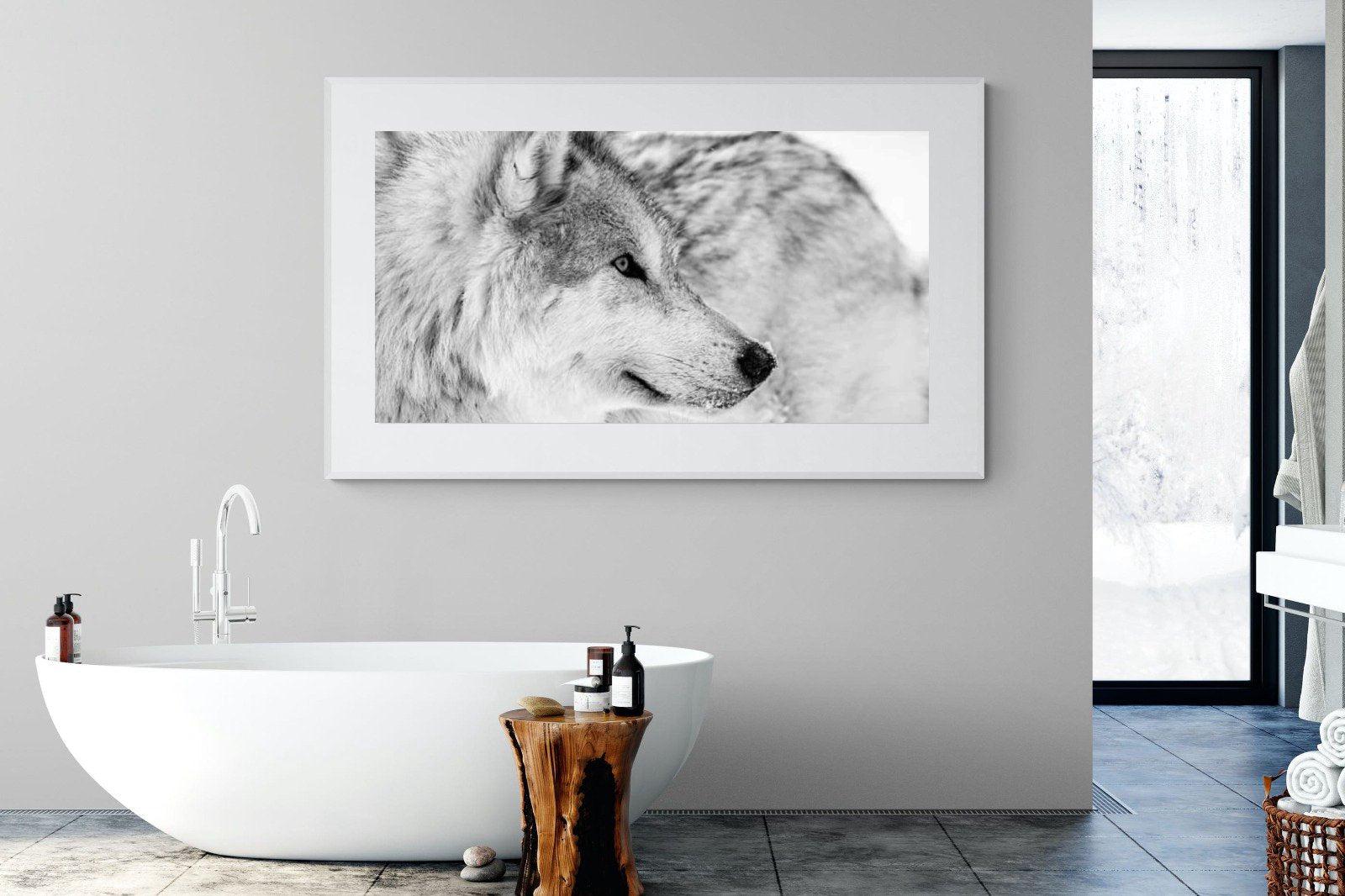 Wolf-Wall_Art-180 x 110cm-Framed Print-White-Pixalot