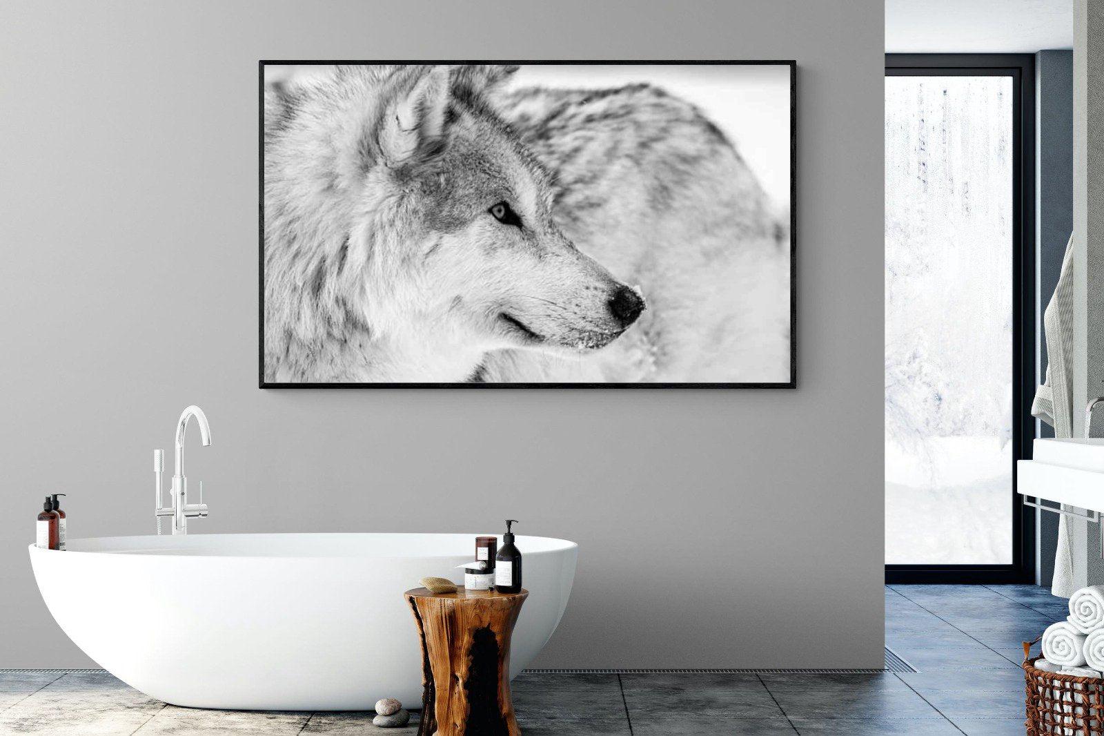Wolf-Wall_Art-180 x 110cm-Mounted Canvas-Black-Pixalot