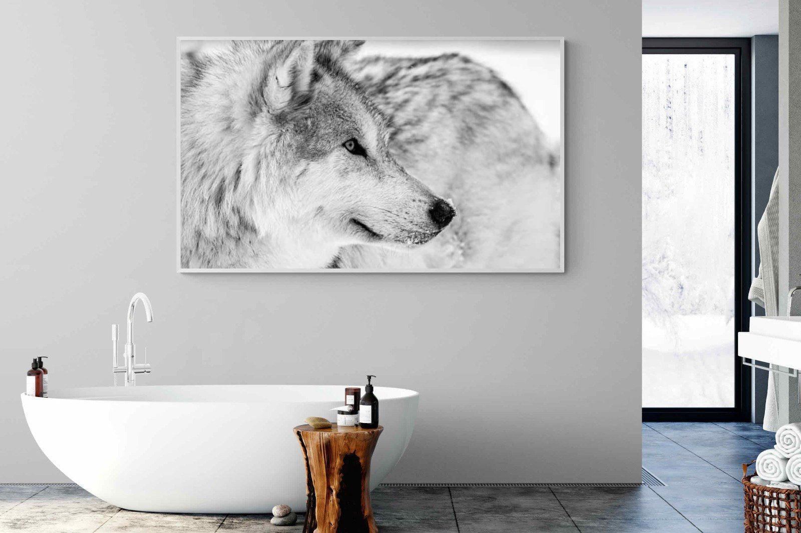 Wolf-Wall_Art-180 x 110cm-Mounted Canvas-White-Pixalot