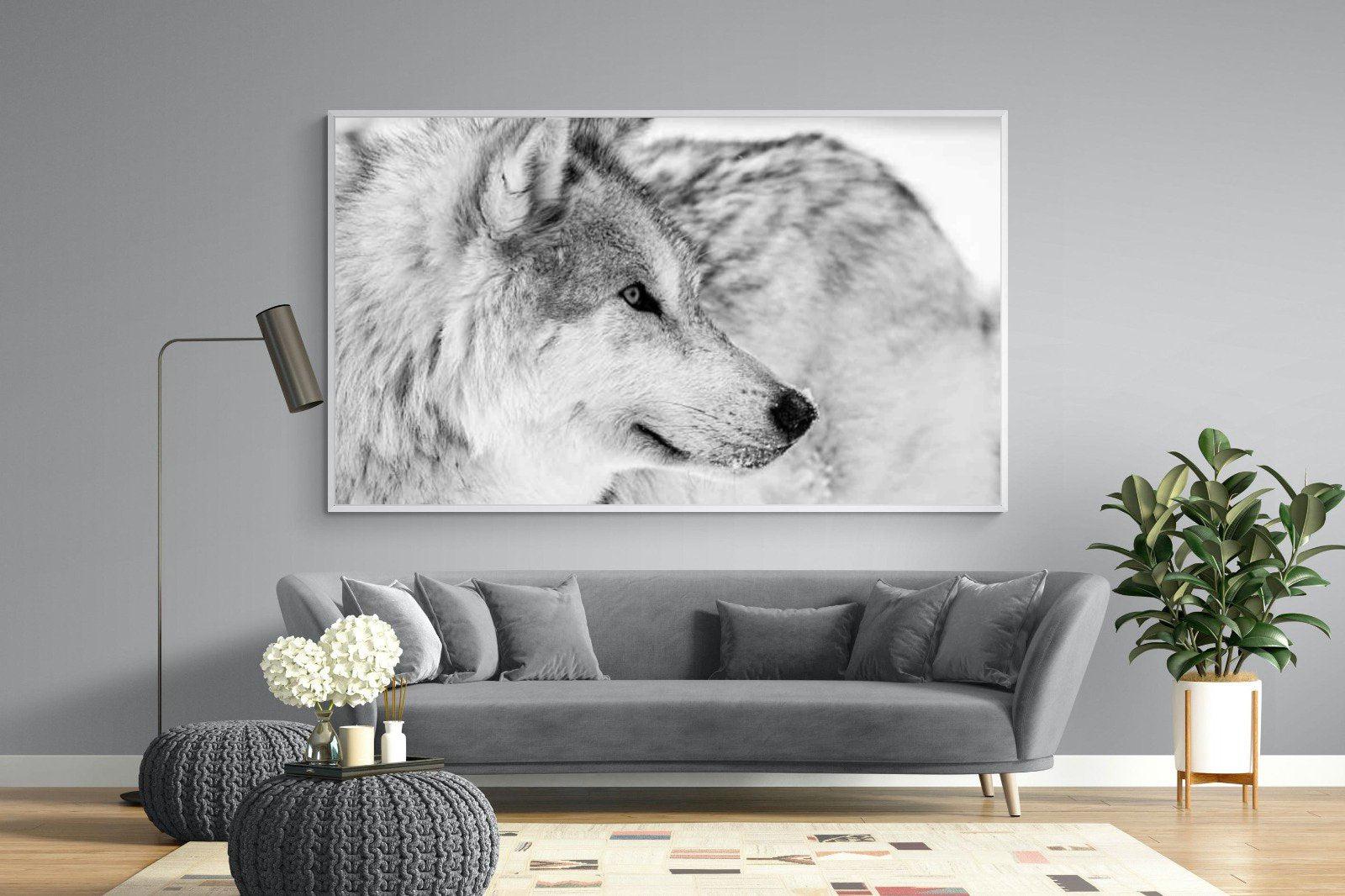Wolf-Wall_Art-220 x 130cm-Mounted Canvas-White-Pixalot