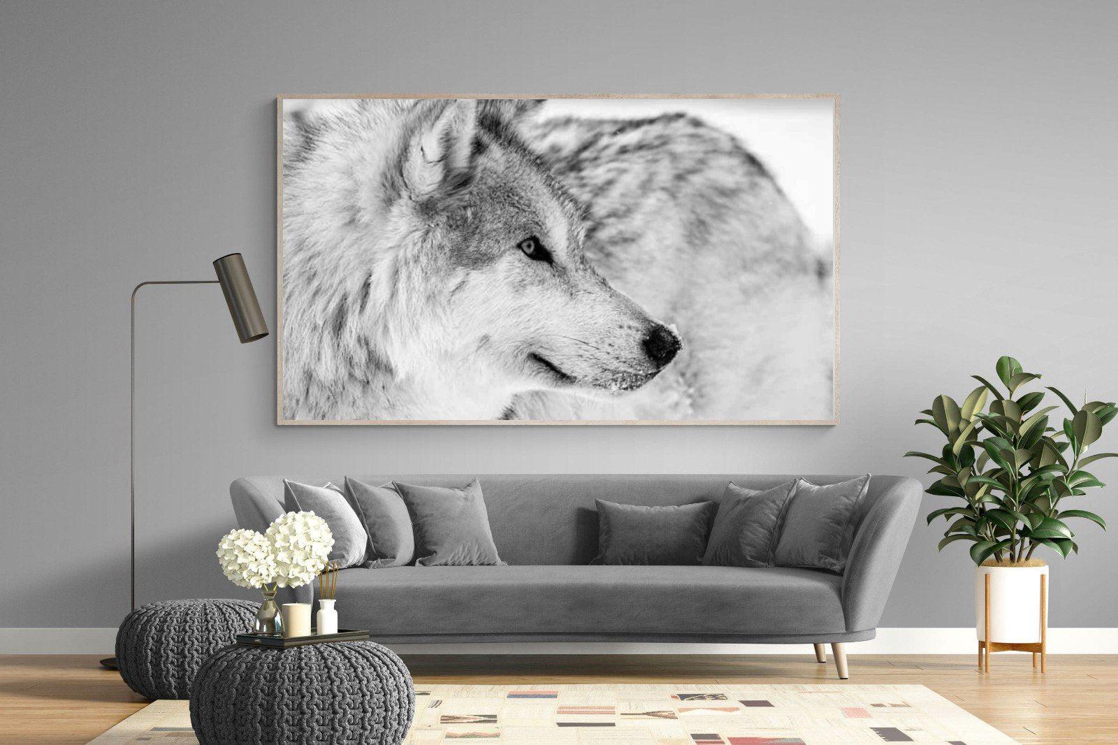 Wolf-Wall_Art-220 x 130cm-Mounted Canvas-Wood-Pixalot