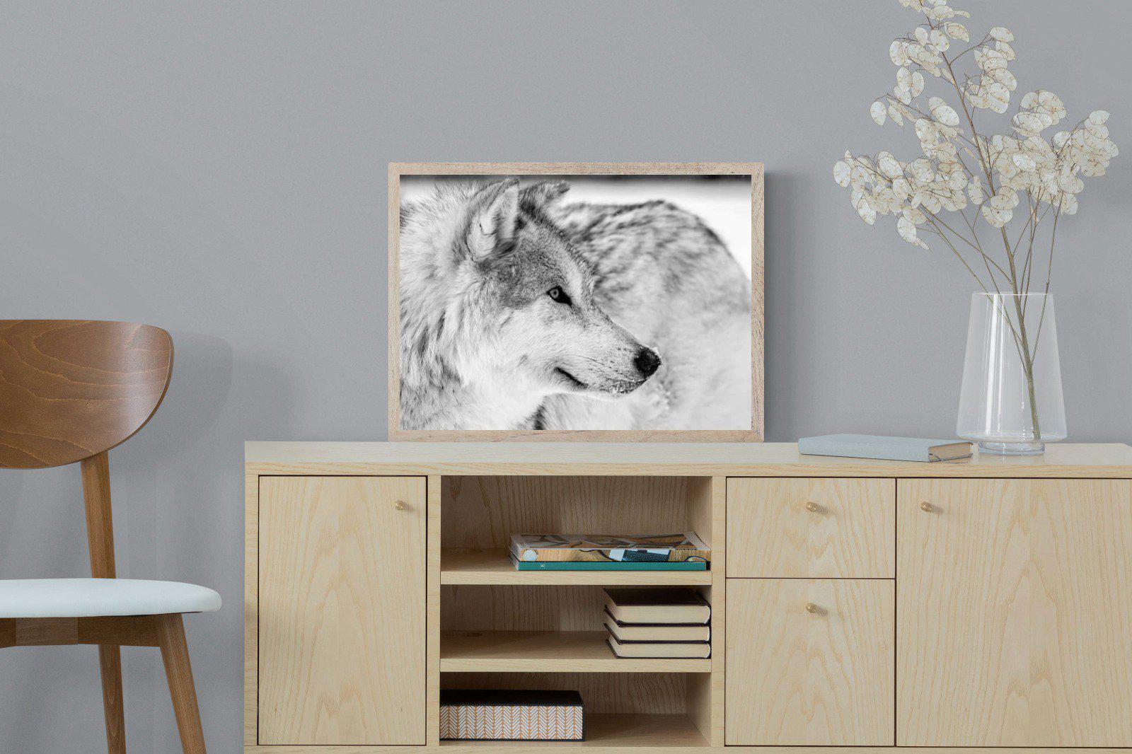 Wolf-Wall_Art-60 x 45cm-Mounted Canvas-Wood-Pixalot
