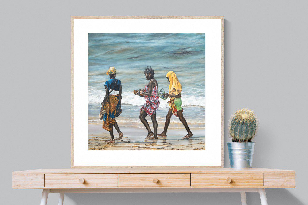 Women of Wimbi-Wall_Art-100 x 100cm-Framed Print-Wood-Pixalot