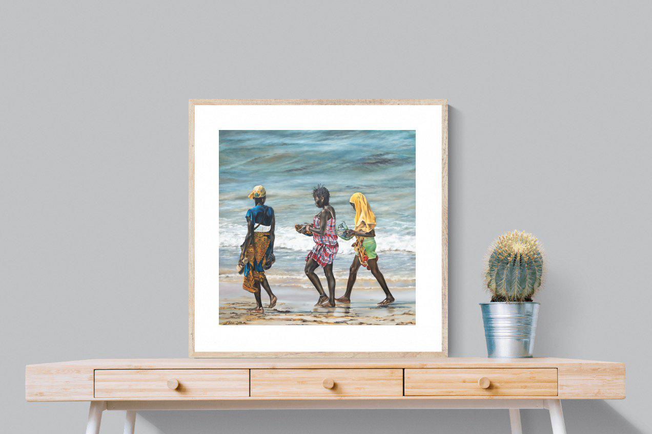 Women of Wimbi-Wall_Art-80 x 80cm-Framed Print-Wood-Pixalot