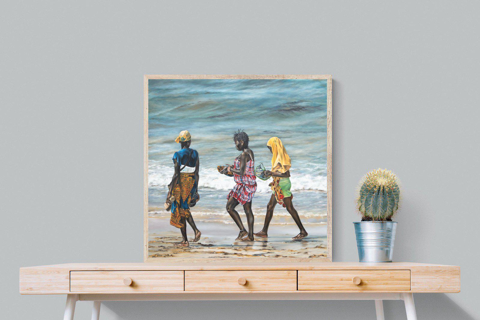 Women of Wimbi-Wall_Art-80 x 80cm-Mounted Canvas-Wood-Pixalot