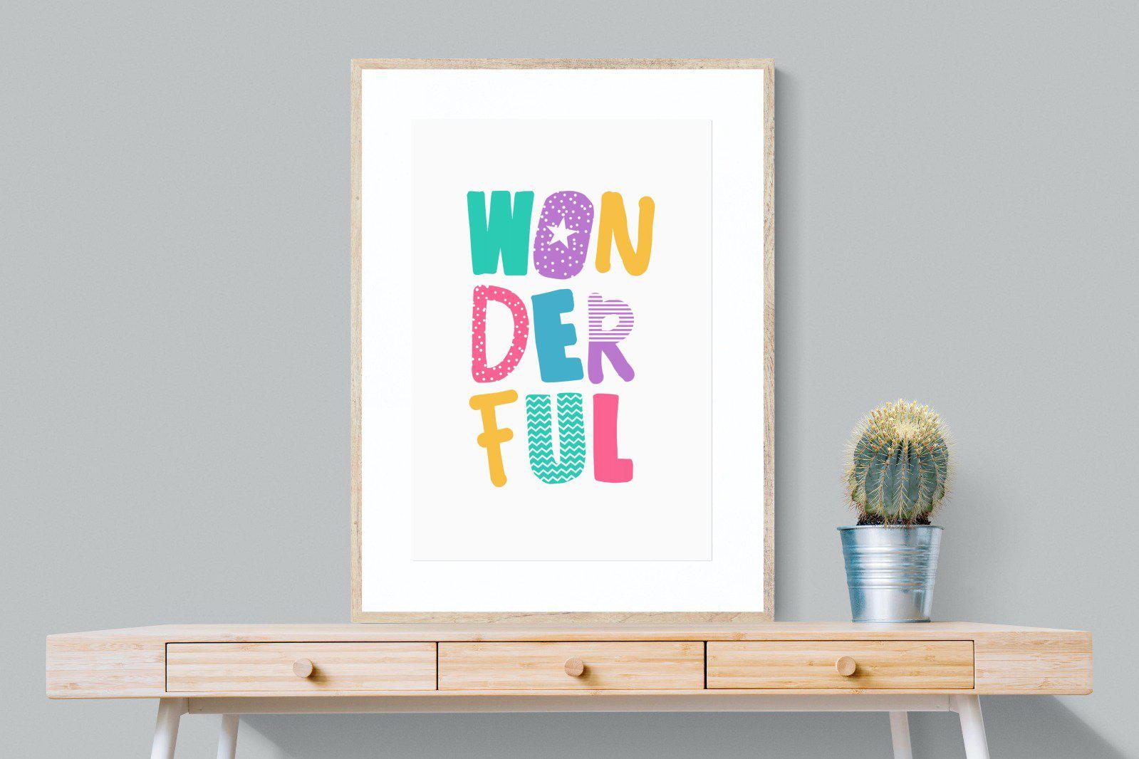 Wonderful-Wall_Art-75 x 100cm-Framed Print-Wood-Pixalot