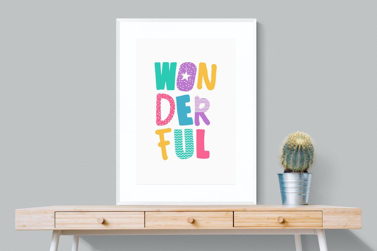 Wonderful-Wall_Art-75 x 100cm-Framed Print-White-Pixalot