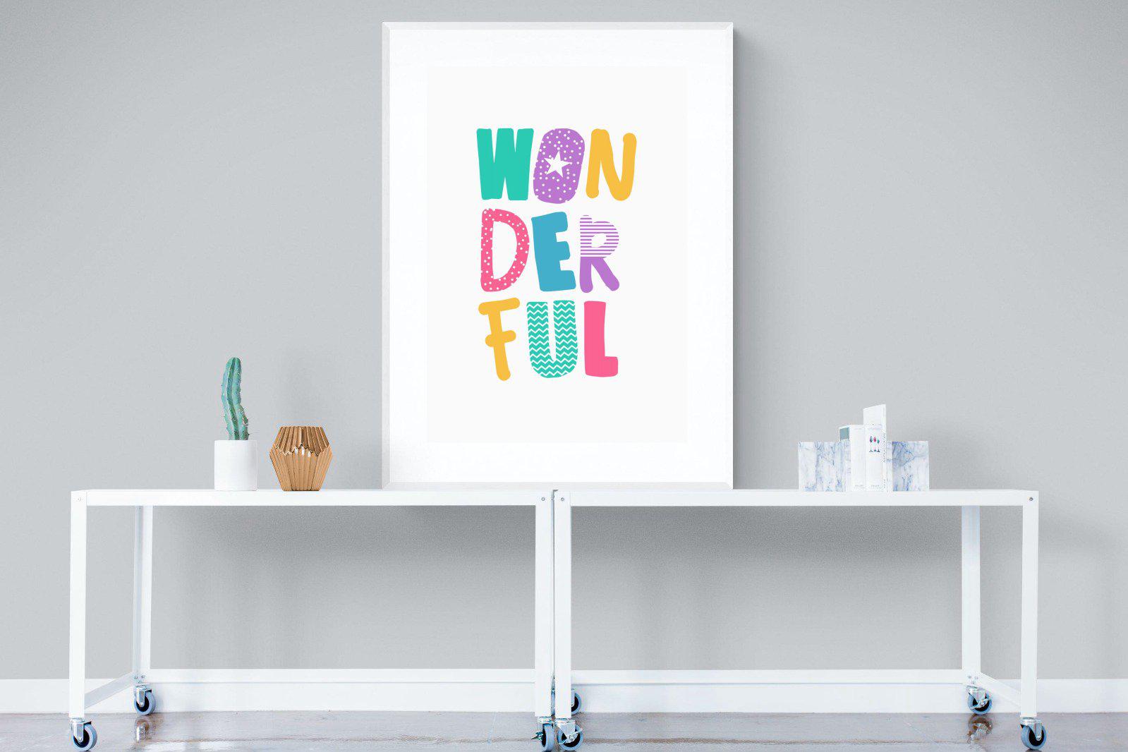 Wonderful-Wall_Art-90 x 120cm-Framed Print-White-Pixalot