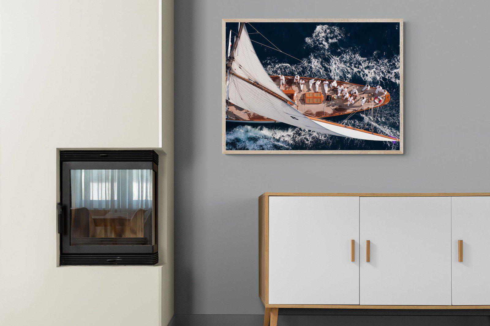 Yachting-Wall_Art-100 x 75cm-Mounted Canvas-Wood-Pixalot