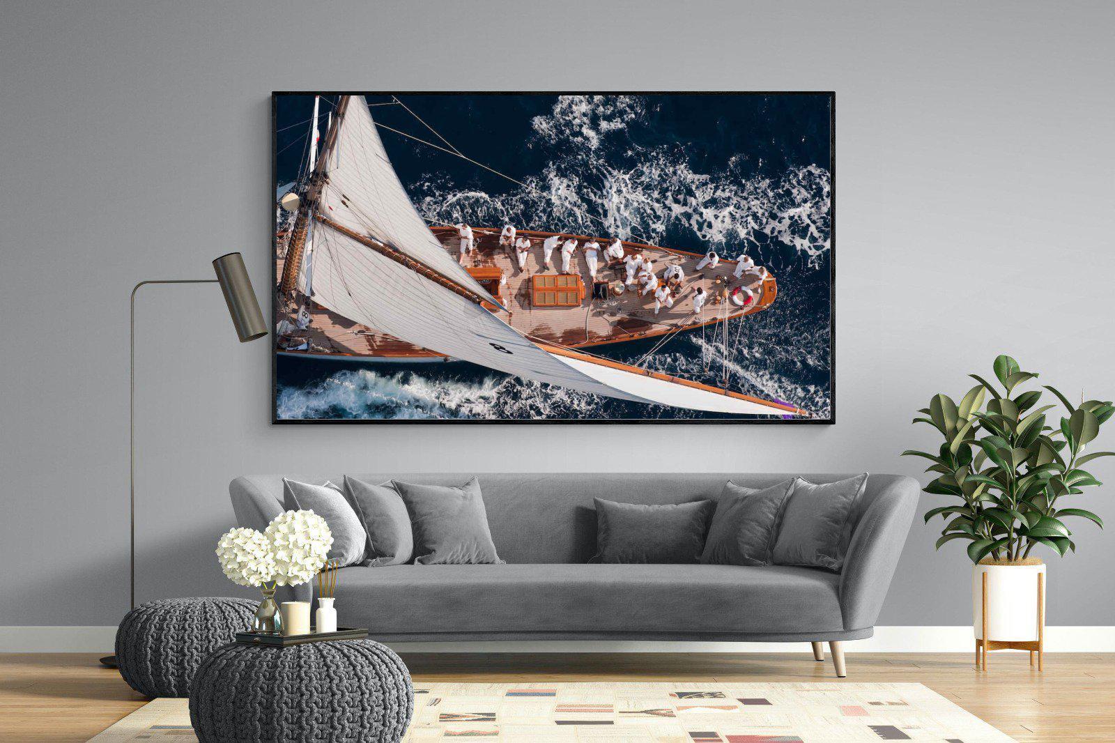 Yachting-Wall_Art-220 x 130cm-Mounted Canvas-Black-Pixalot