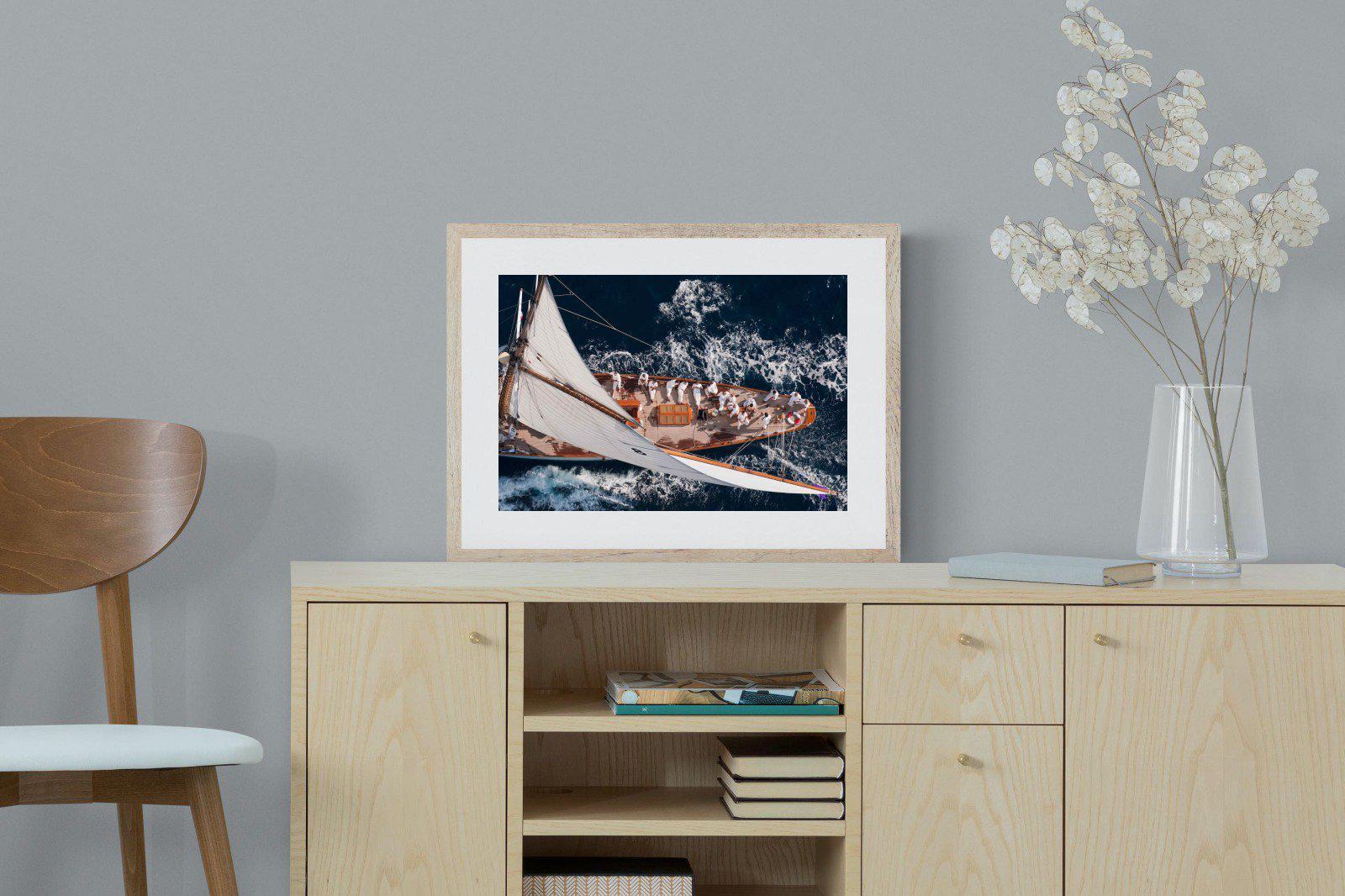 Yachting-Wall_Art-60 x 45cm-Framed Print-Wood-Pixalot