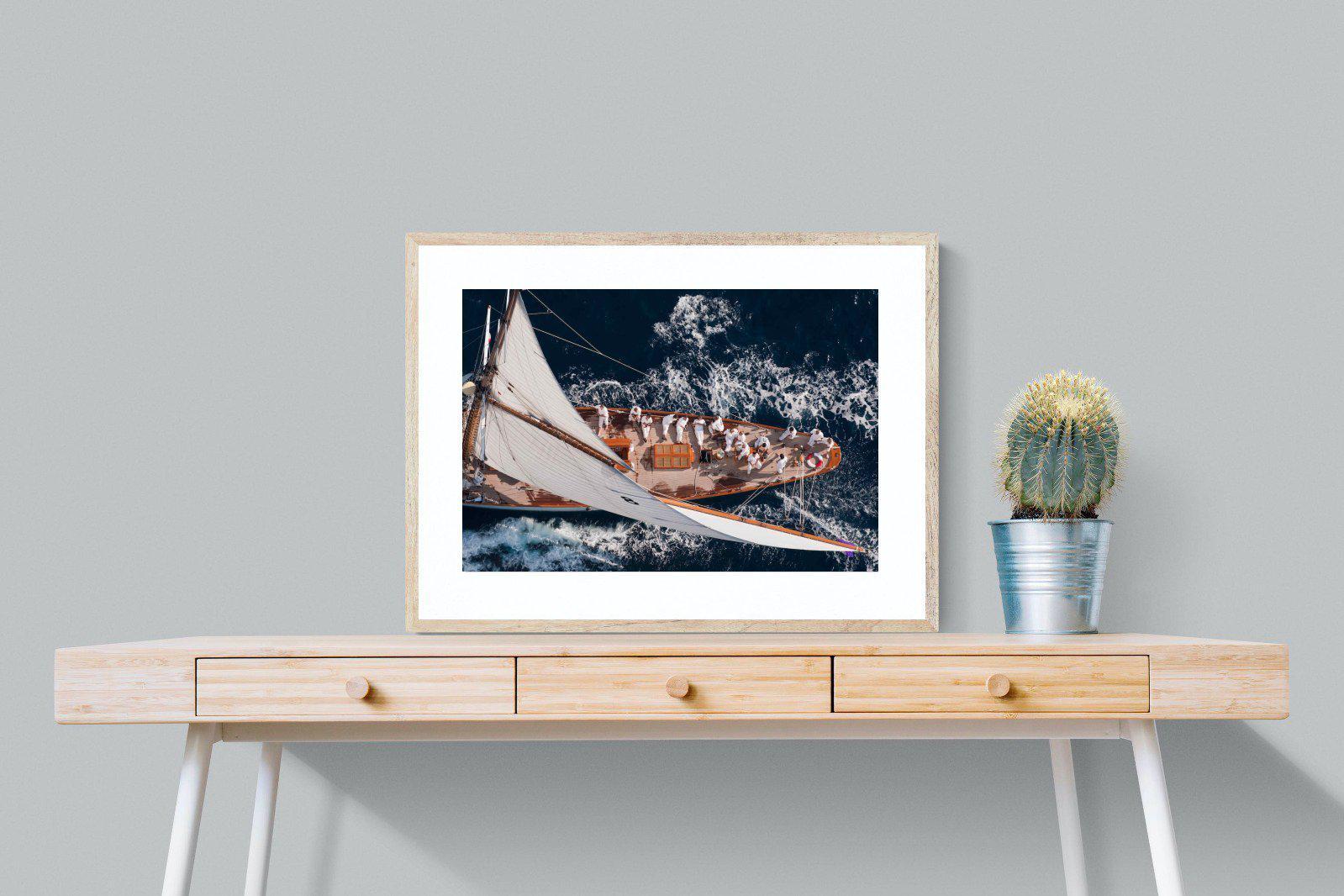 Yachting-Wall_Art-80 x 60cm-Framed Print-Wood-Pixalot