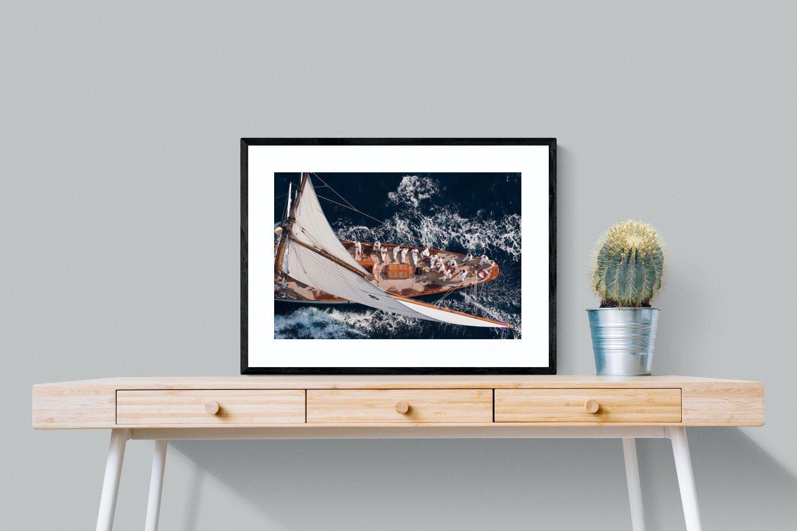 Yachting-Wall_Art-80 x 60cm-Framed Print-Black-Pixalot