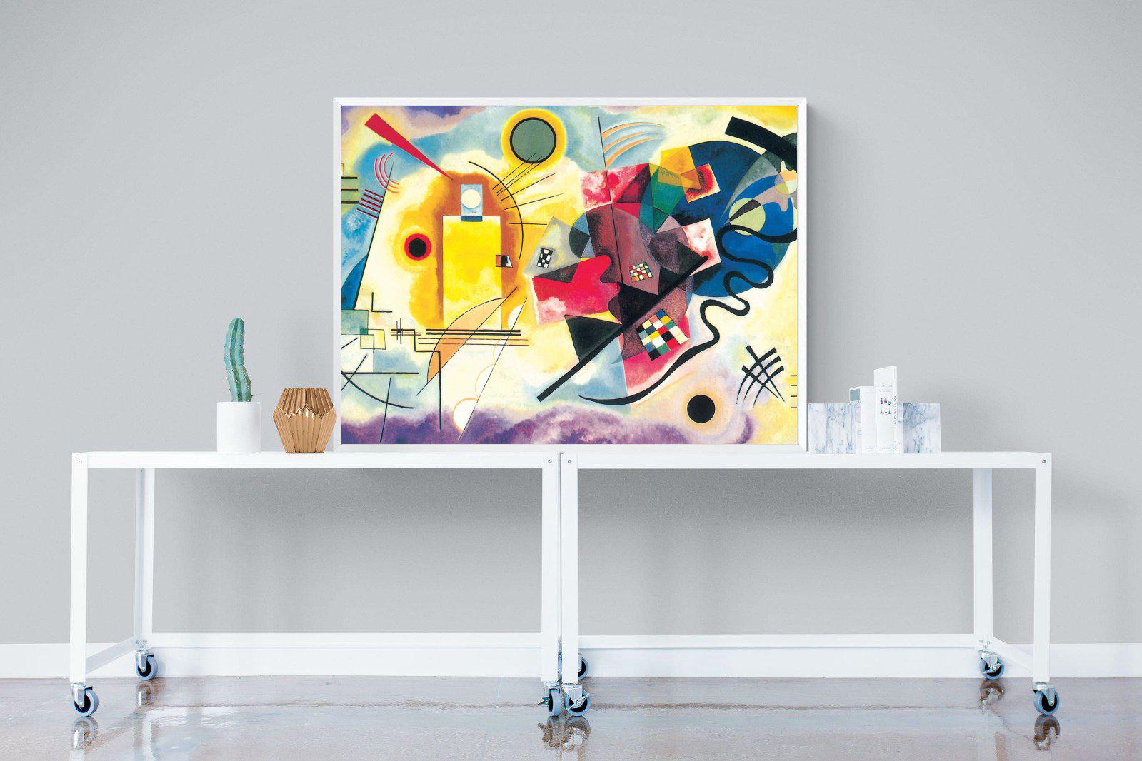 Yellow-Red-Blue-Wall_Art-120 x 90cm-Mounted Canvas-White-Pixalot