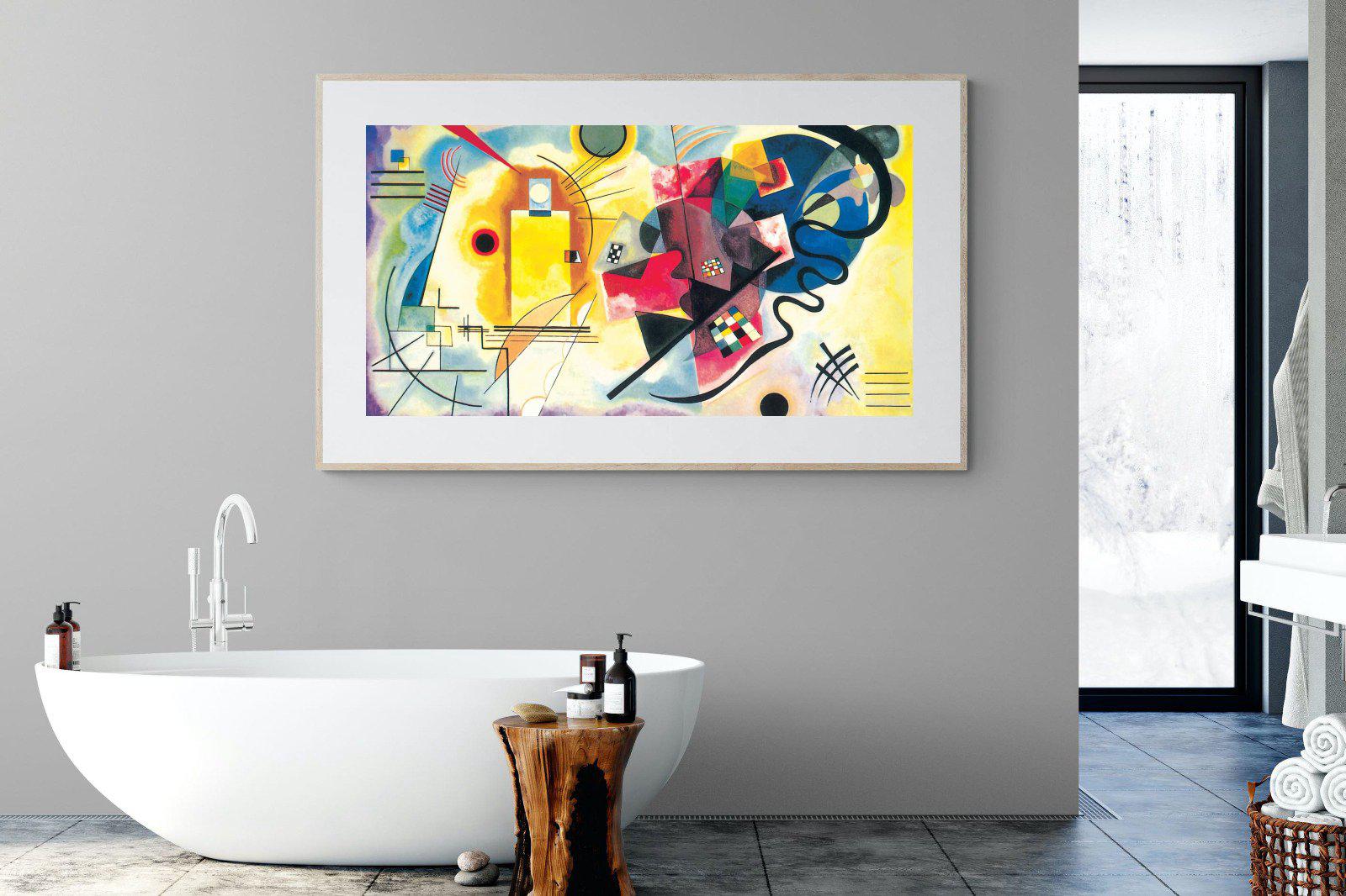 Yellow-Red-Blue-Wall_Art-180 x 110cm-Framed Print-Wood-Pixalot