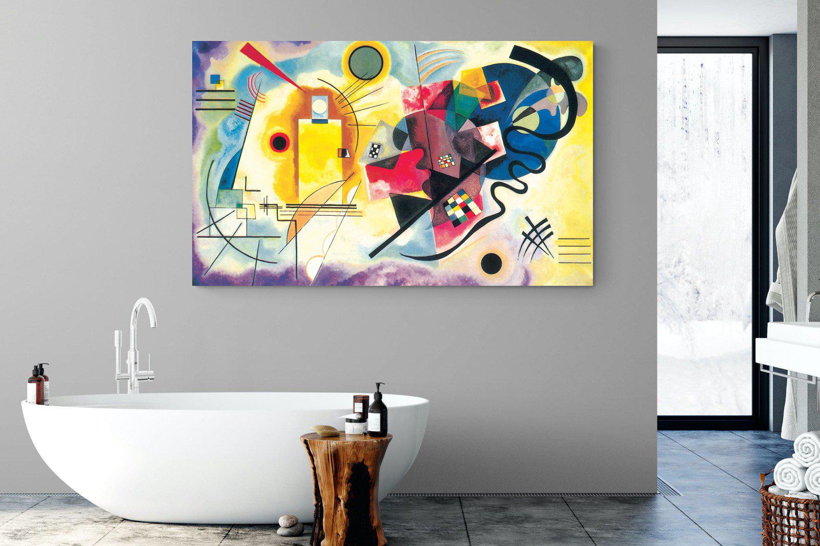 Yellow-Red-Blue-Wall_Art-180 x 110cm-Mounted Canvas-No Frame-Pixalot
