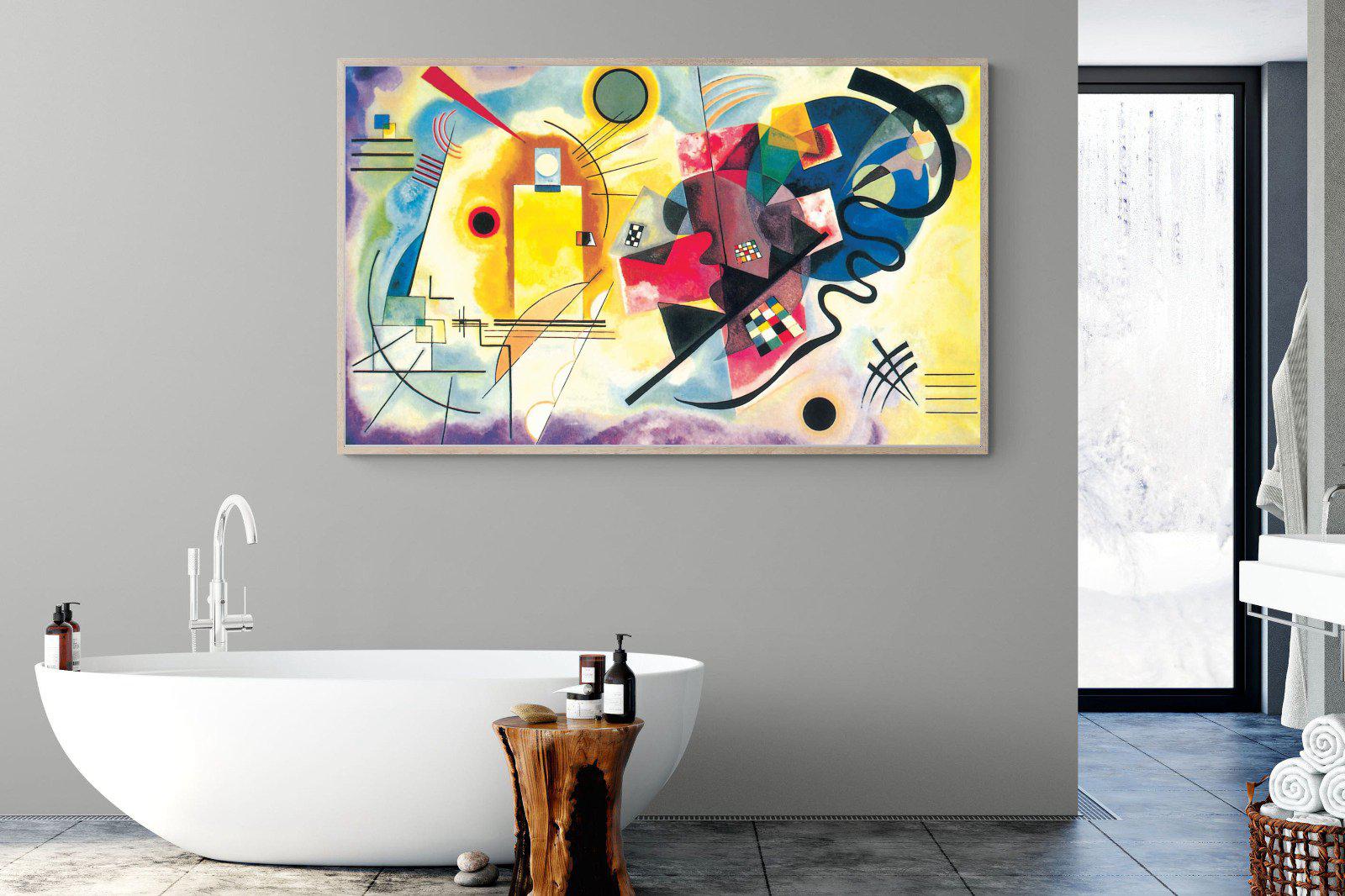 Yellow-Red-Blue-Wall_Art-180 x 110cm-Mounted Canvas-Wood-Pixalot