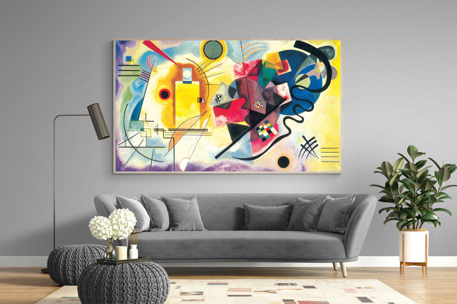 Yellow-Red-Blue-Wall_Art-220 x 130cm-Mounted Canvas-Wood-Pixalot
