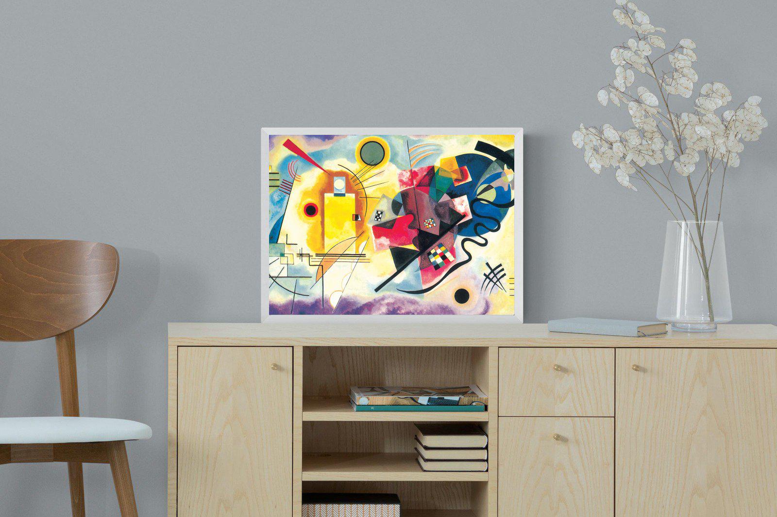 Yellow-Red-Blue-Wall_Art-60 x 45cm-Mounted Canvas-White-Pixalot