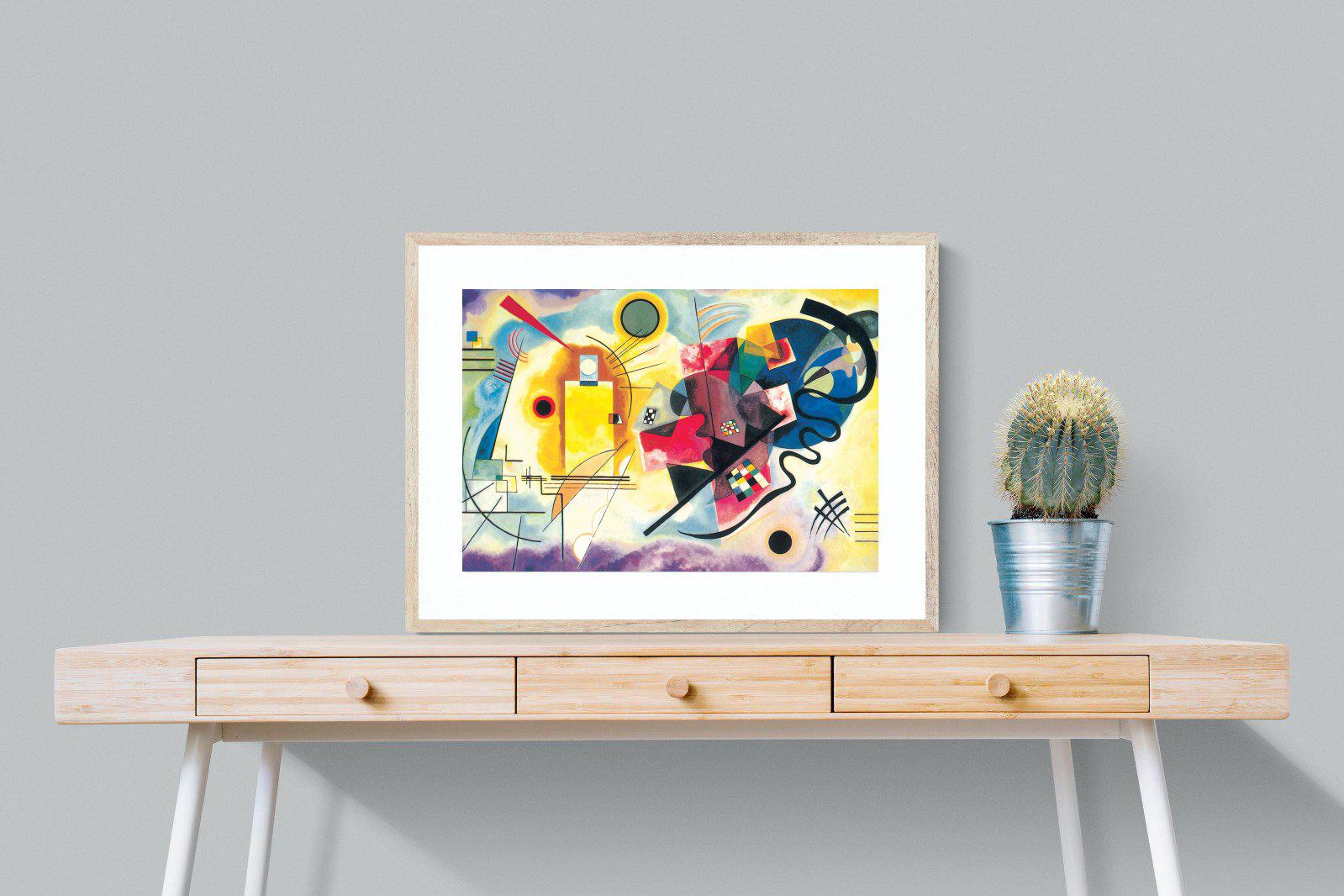 Yellow-Red-Blue-Wall_Art-80 x 60cm-Framed Print-Wood-Pixalot