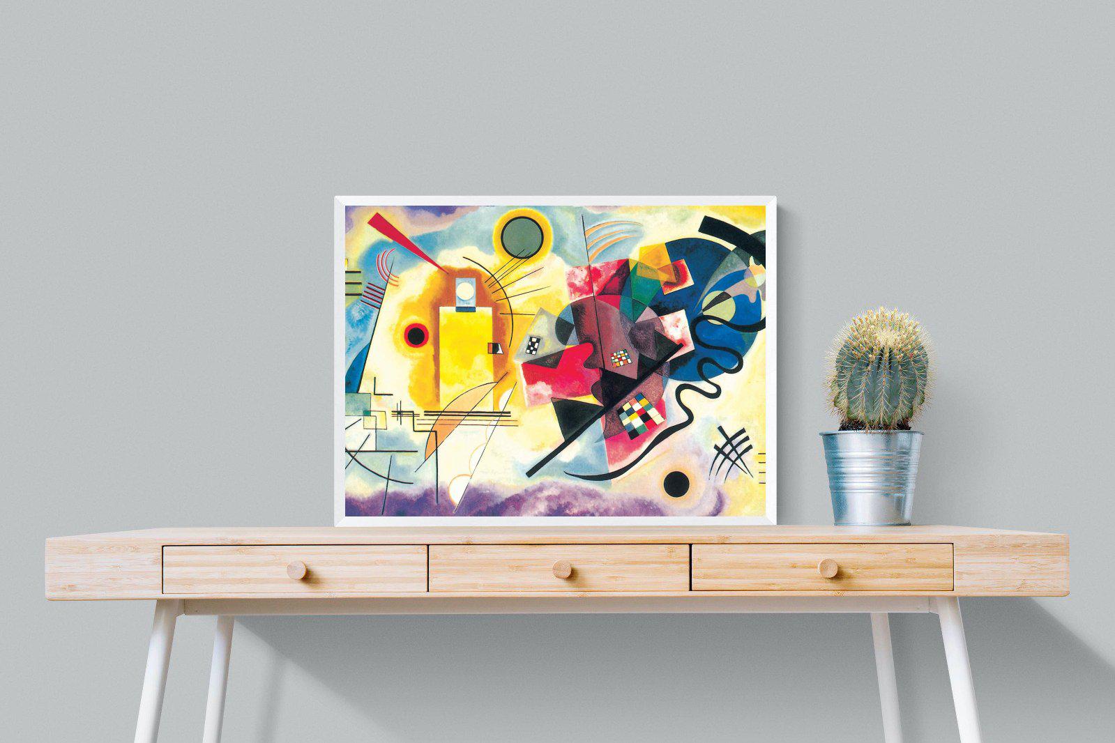 Yellow-Red-Blue-Wall_Art-80 x 60cm-Mounted Canvas-White-Pixalot