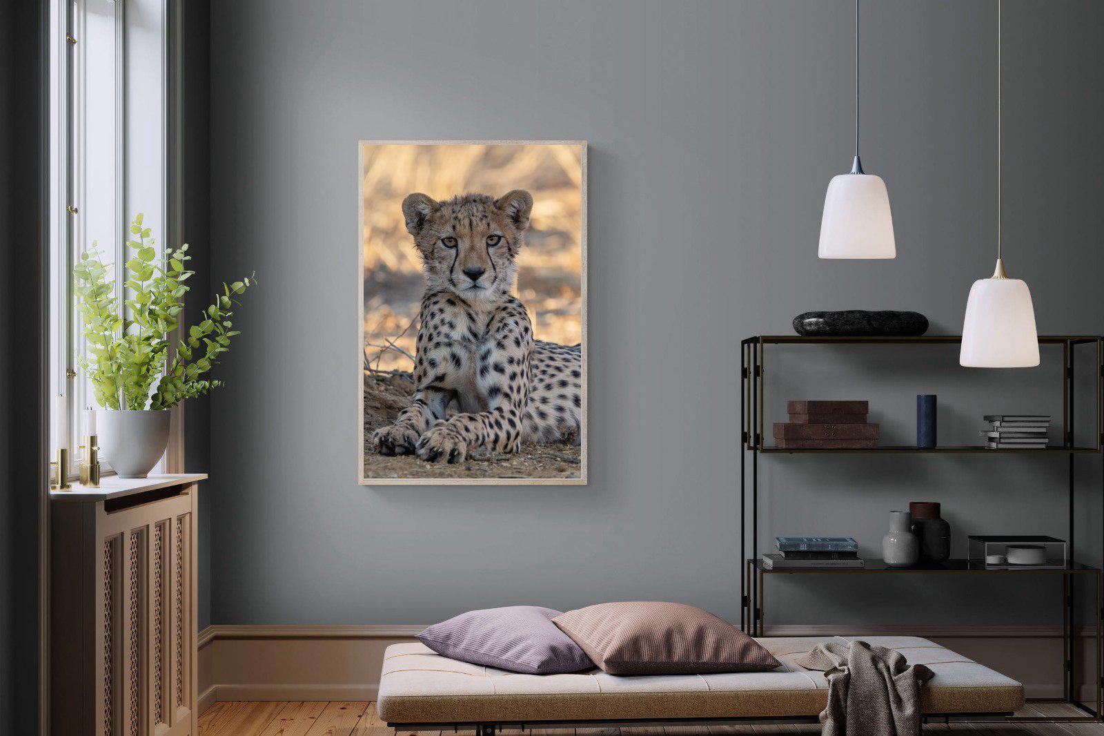 Young Cheetah-Wall_Art-100 x 150cm-Mounted Canvas-Wood-Pixalot