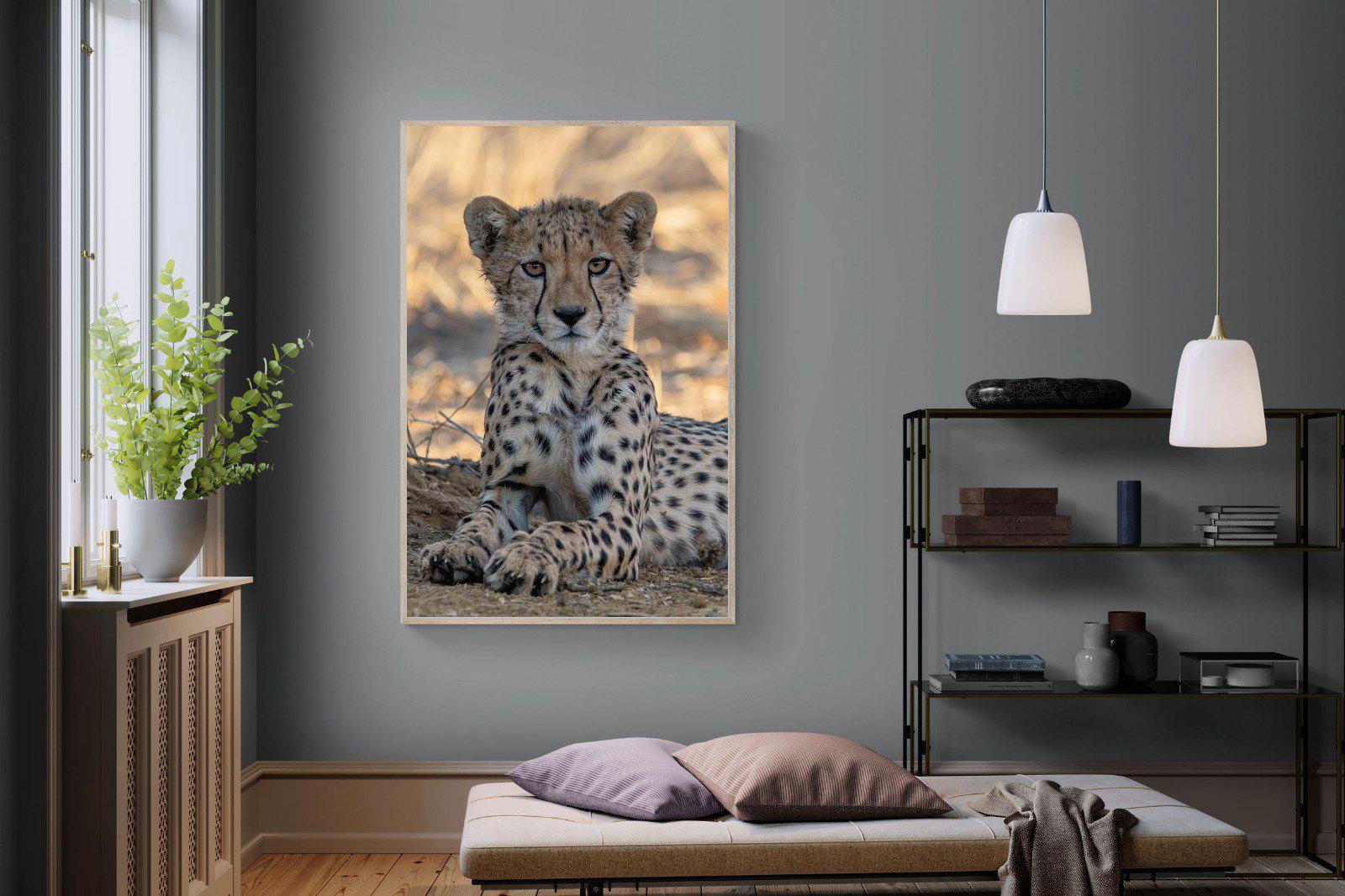 Young Cheetah-Wall_Art-120 x 180cm-Mounted Canvas-Wood-Pixalot