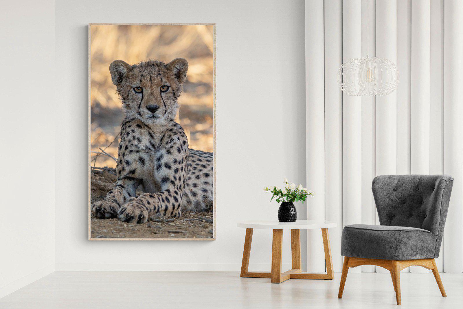 Young Cheetah-Wall_Art-130 x 220cm-Mounted Canvas-Wood-Pixalot
