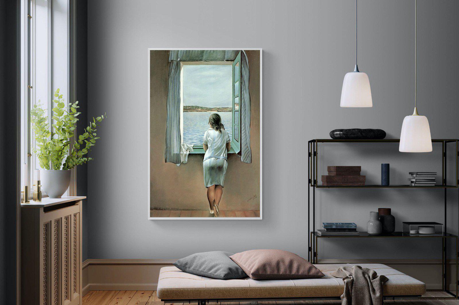 Young Woman at a Window-Wall_Art-120 x 180cm-Mounted Canvas-White-Pixalot