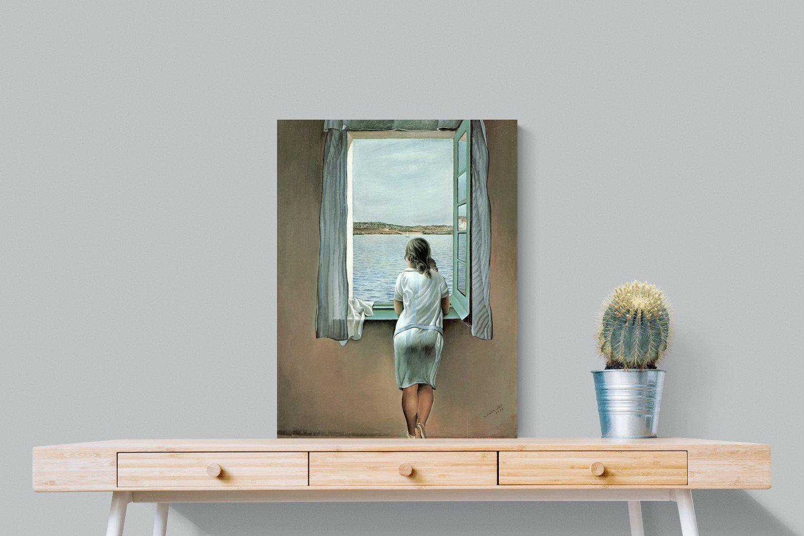 Young Woman at a Window-Wall_Art-60 x 80cm-Mounted Canvas-No Frame-Pixalot