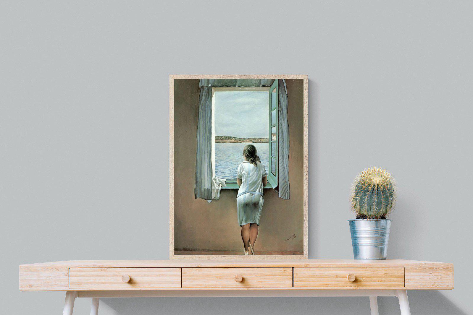Young Woman at a Window-Wall_Art-60 x 80cm-Mounted Canvas-Wood-Pixalot