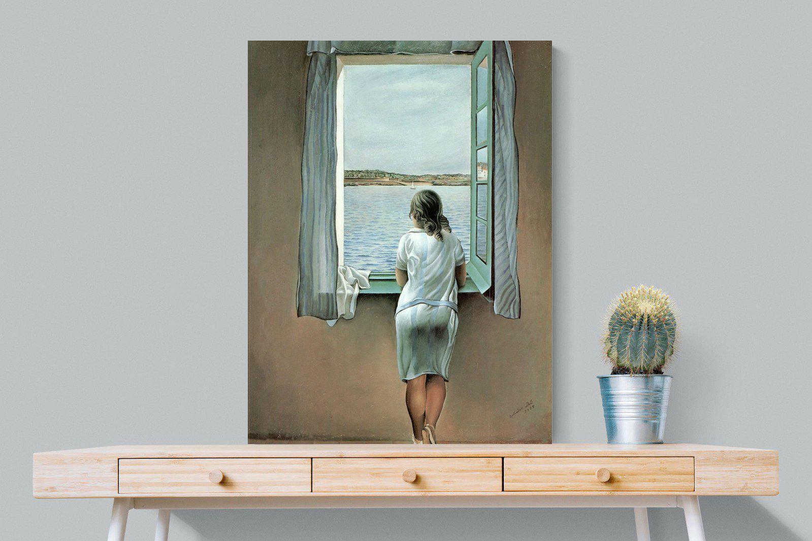 Young Woman at a Window-Wall_Art-75 x 100cm-Mounted Canvas-No Frame-Pixalot