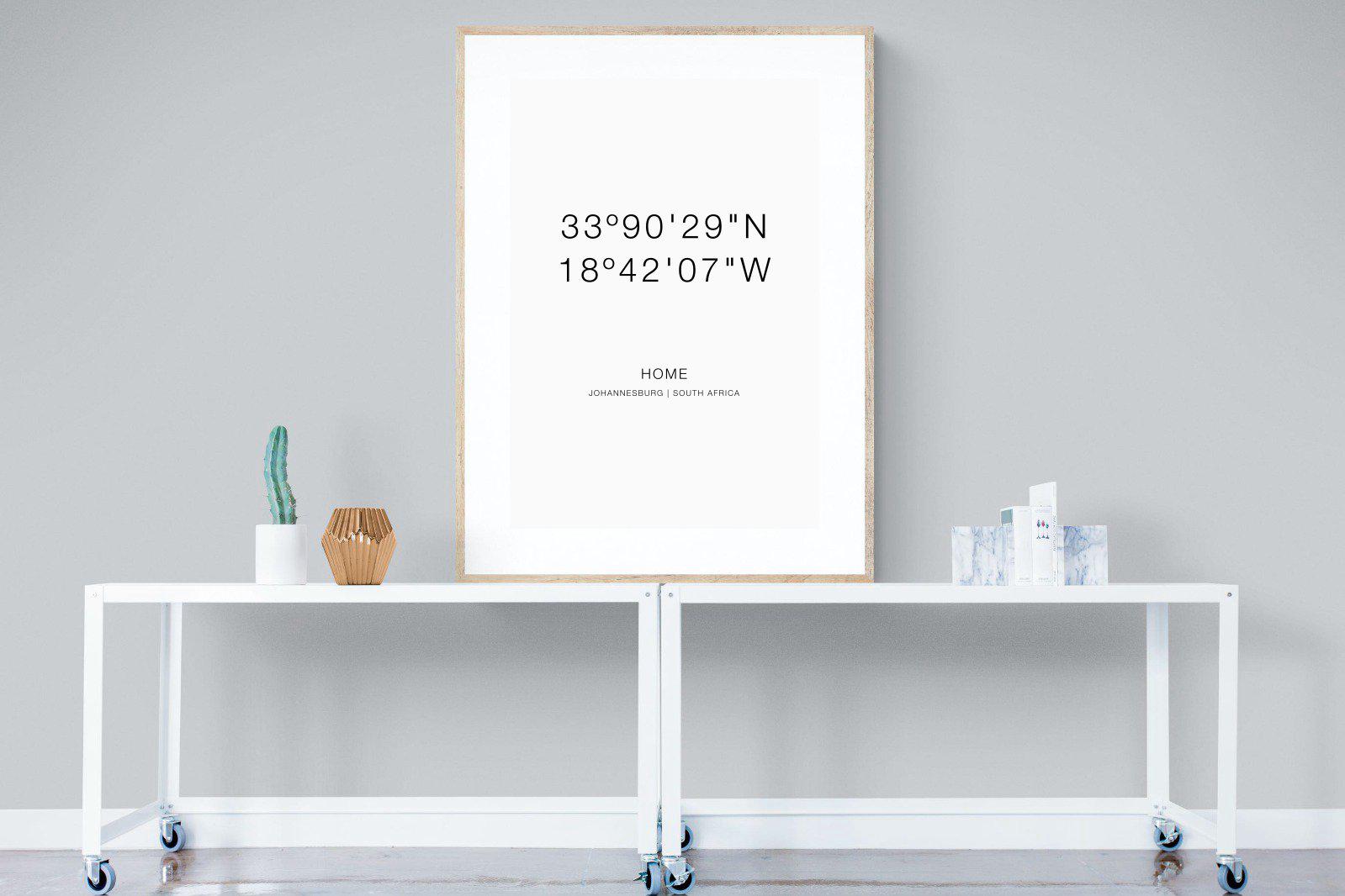 Your Home Coordinates-Wall_Art-90 x 120cm-Framed Print-Wood-Pixalot