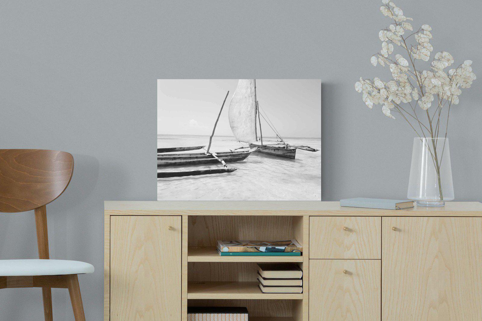 Zanzibar Fishing Boats-Wall_Art-60 x 45cm-Mounted Canvas-No Frame-Pixalot