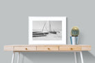 Zanzibar Fishing Boats-Wall_Art-80 x 60cm-Framed Print-White-Pixalot