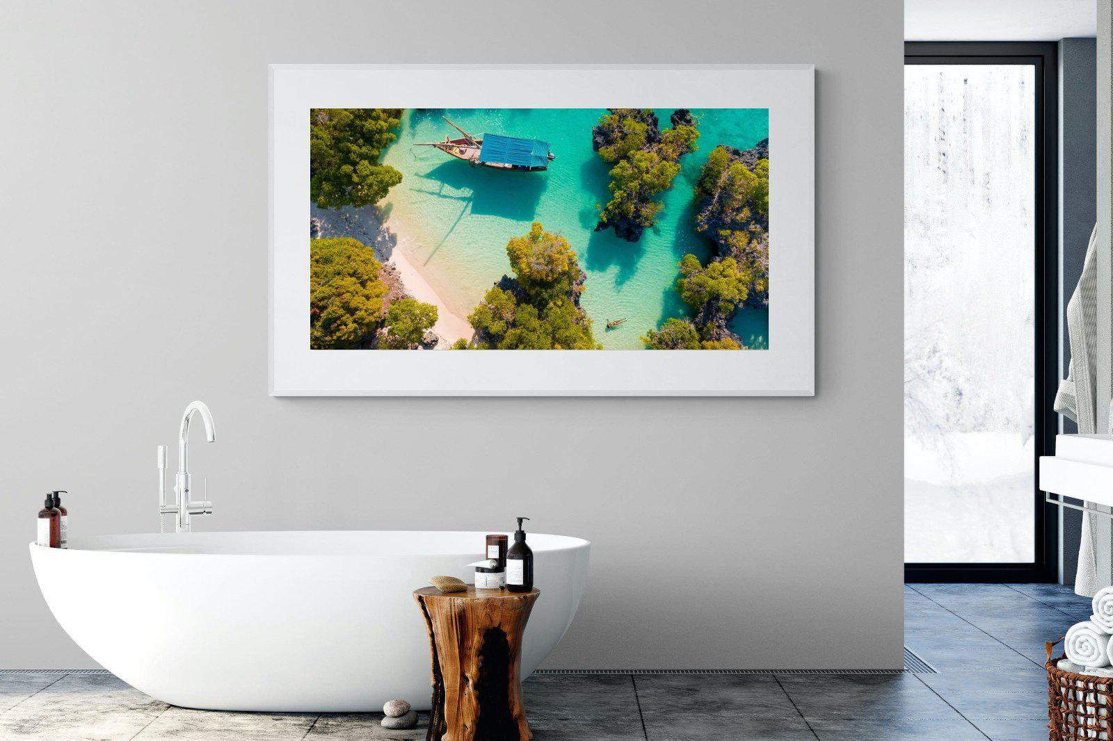 Zanzibar-Wall_Art-180 x 110cm-Framed Print-White-Pixalot