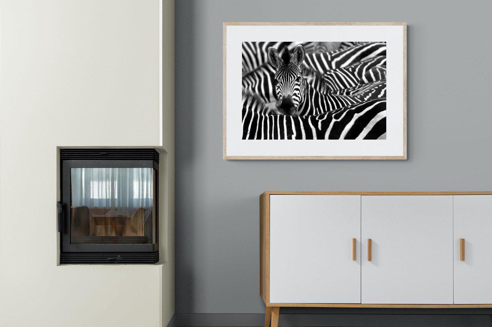 Zebra Look-Wall_Art-100 x 75cm-Framed Print-Wood-Pixalot